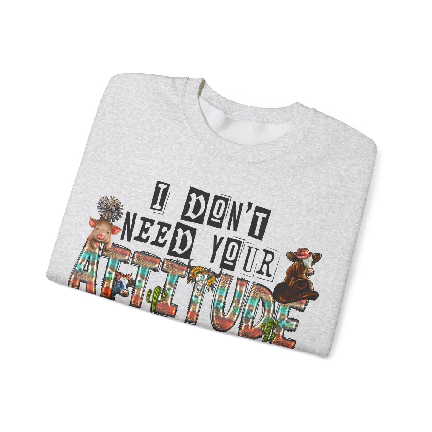 Western Style Attitude Unisex Sweatshirt for Women