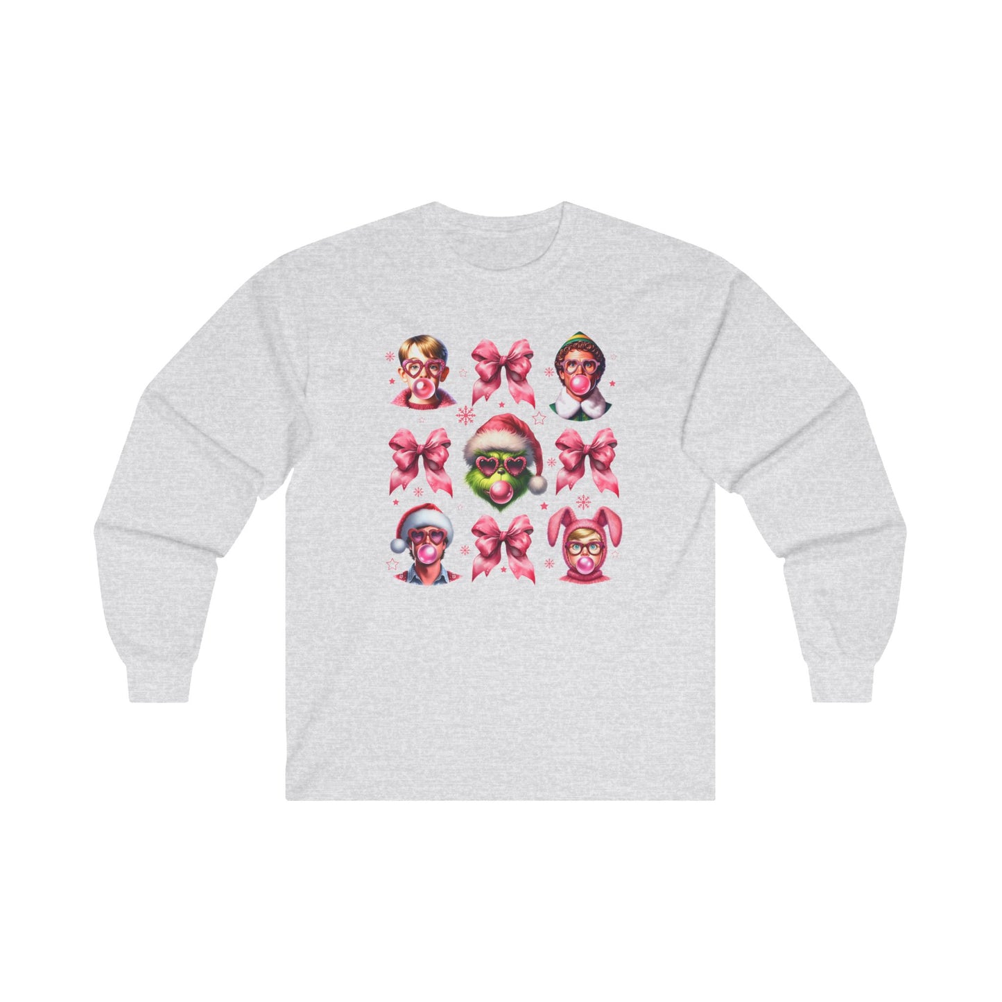 Pink Coquette Christmas Long Sleeve Tee