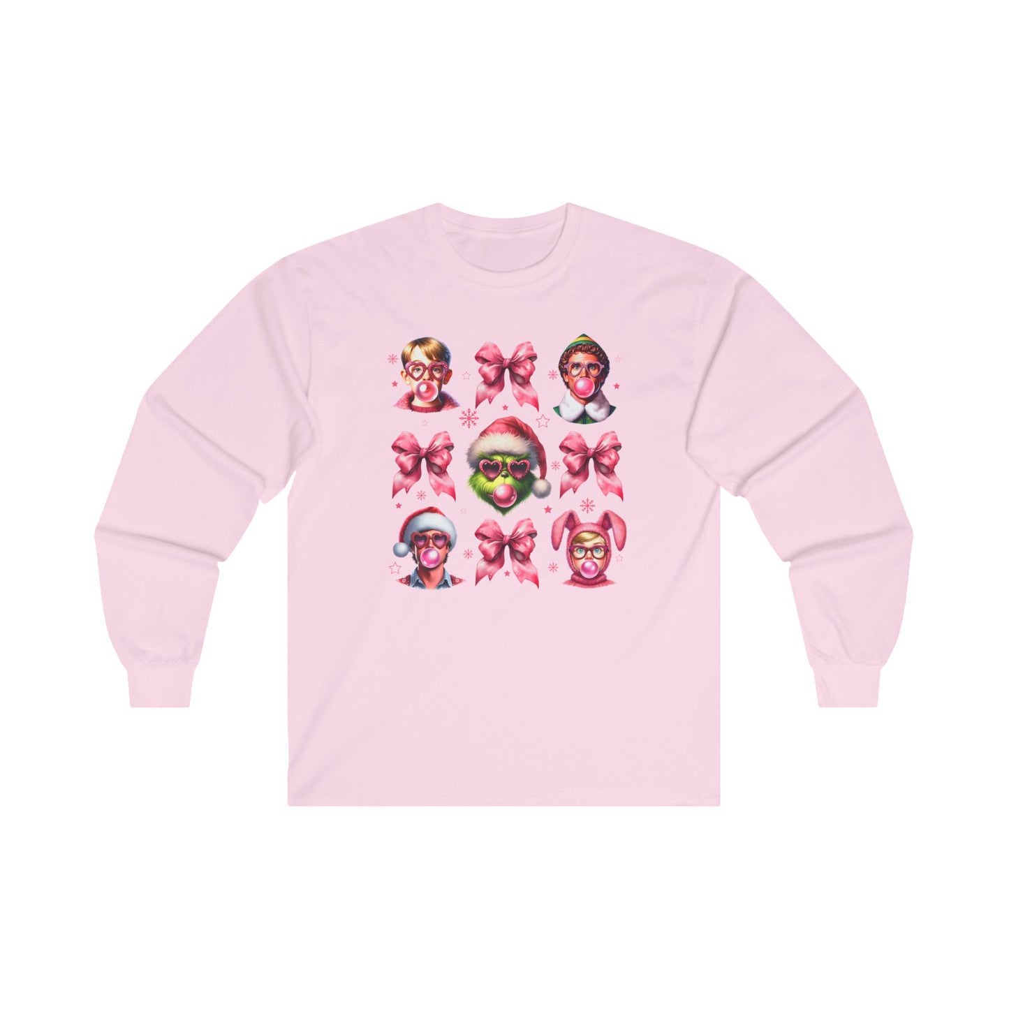 Pink Coquette Christmas Long Sleeve Tee