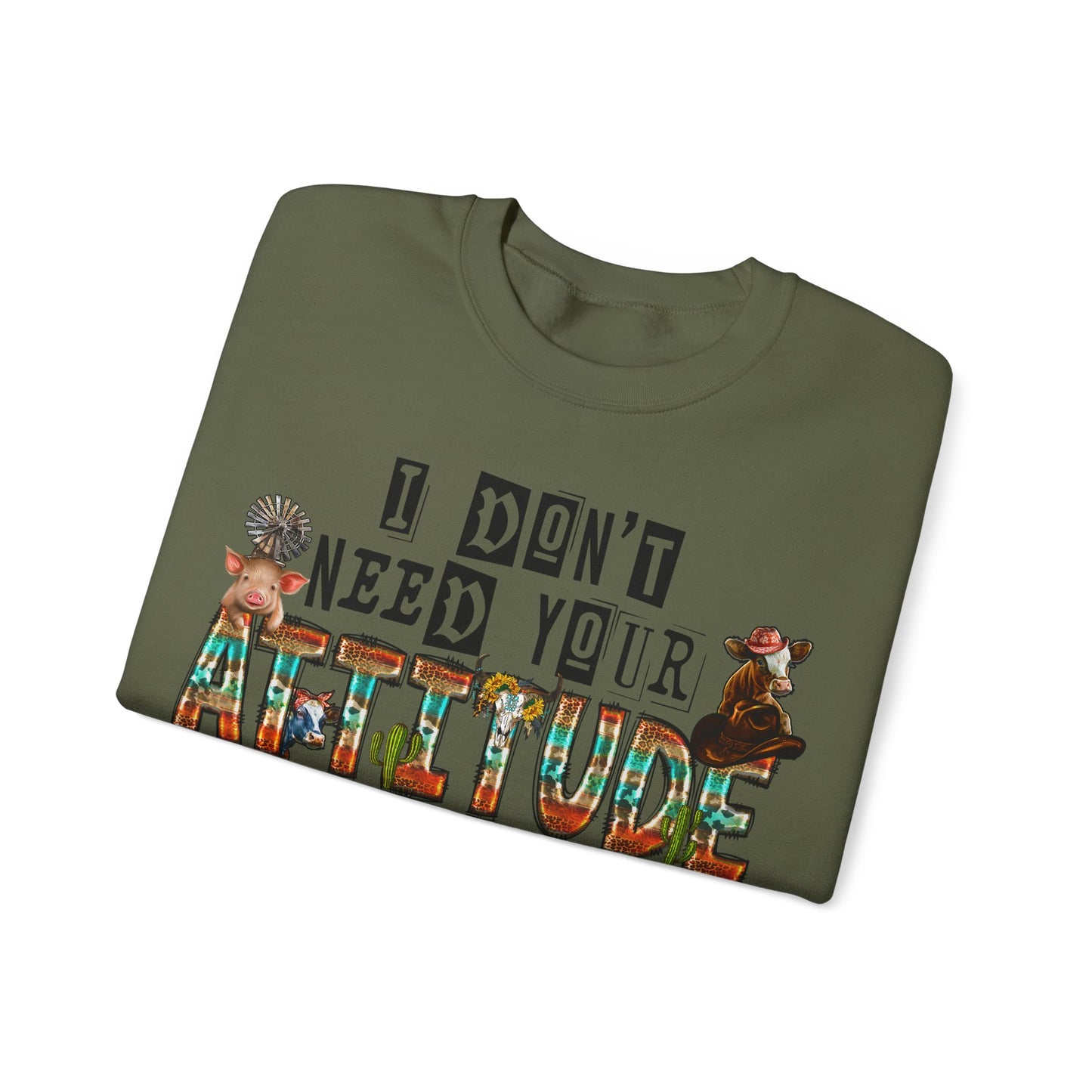 Western Style Attitude Unisex Sweatshirt for Women