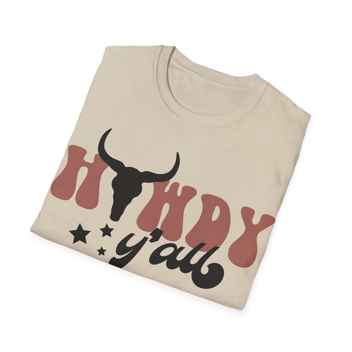 Bull Skull Western Howdy Y'all T-Shirt