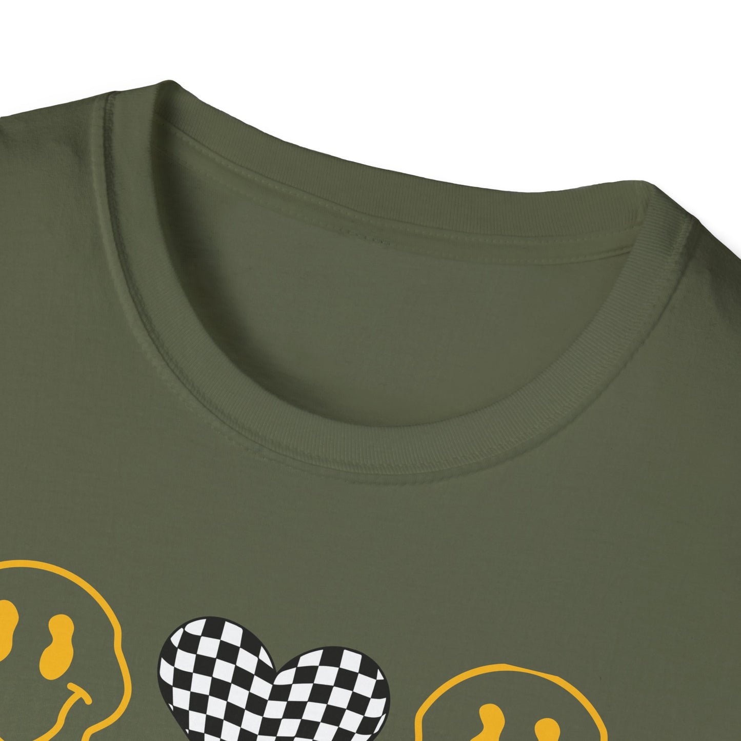 Smiley Face Constant Stimulation Unisex T-Shirt - Yellow, Black, White