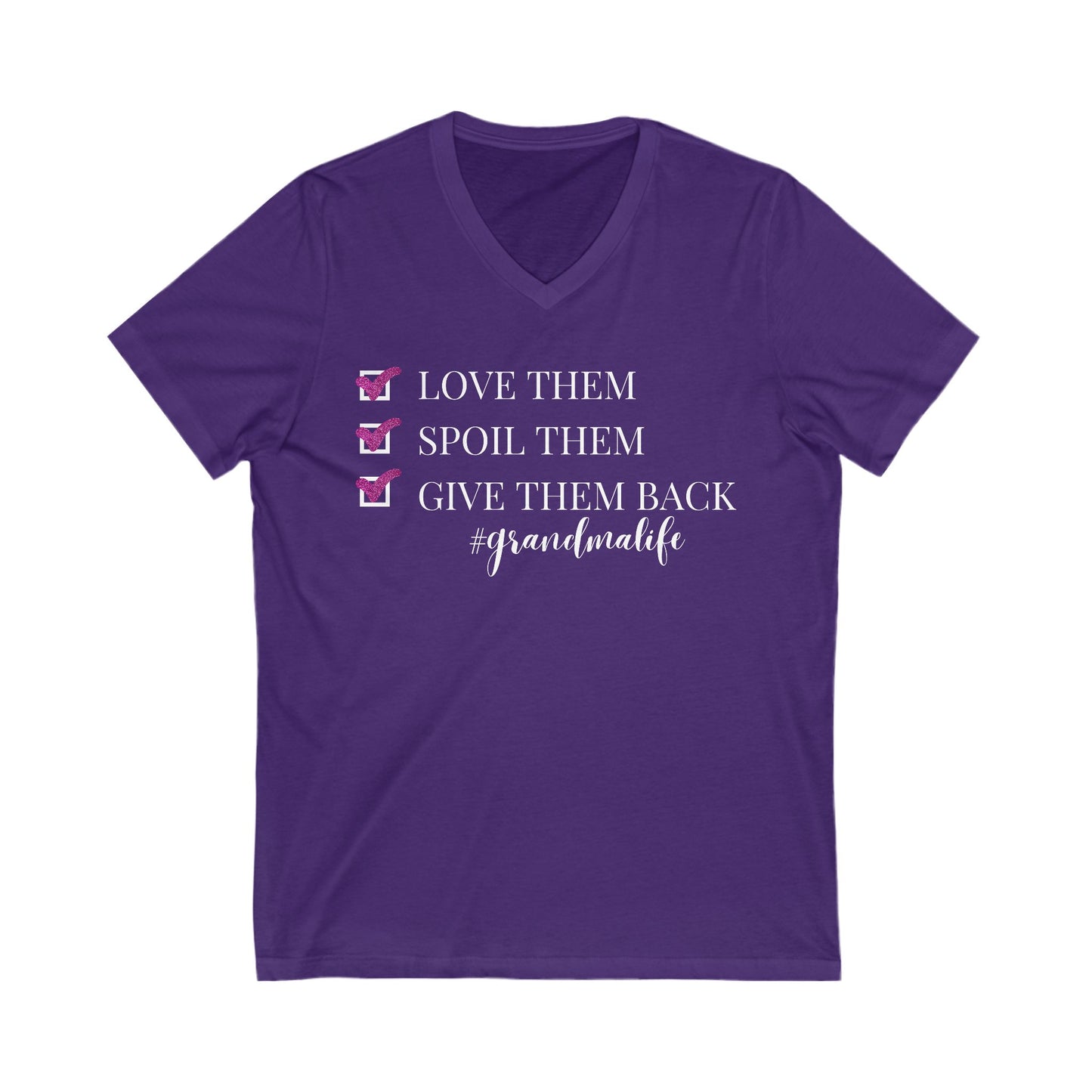 Unisex Jersey Short Sleeve V-Neck Tee