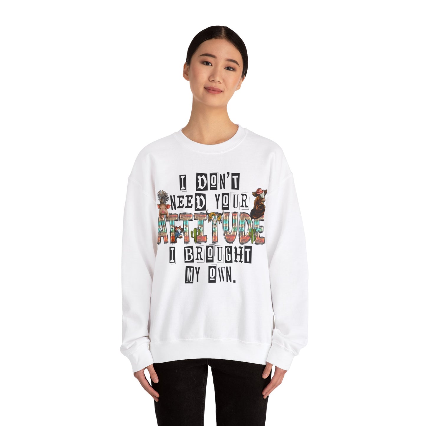 Western Style Attitude Unisex Sweatshirt for Women