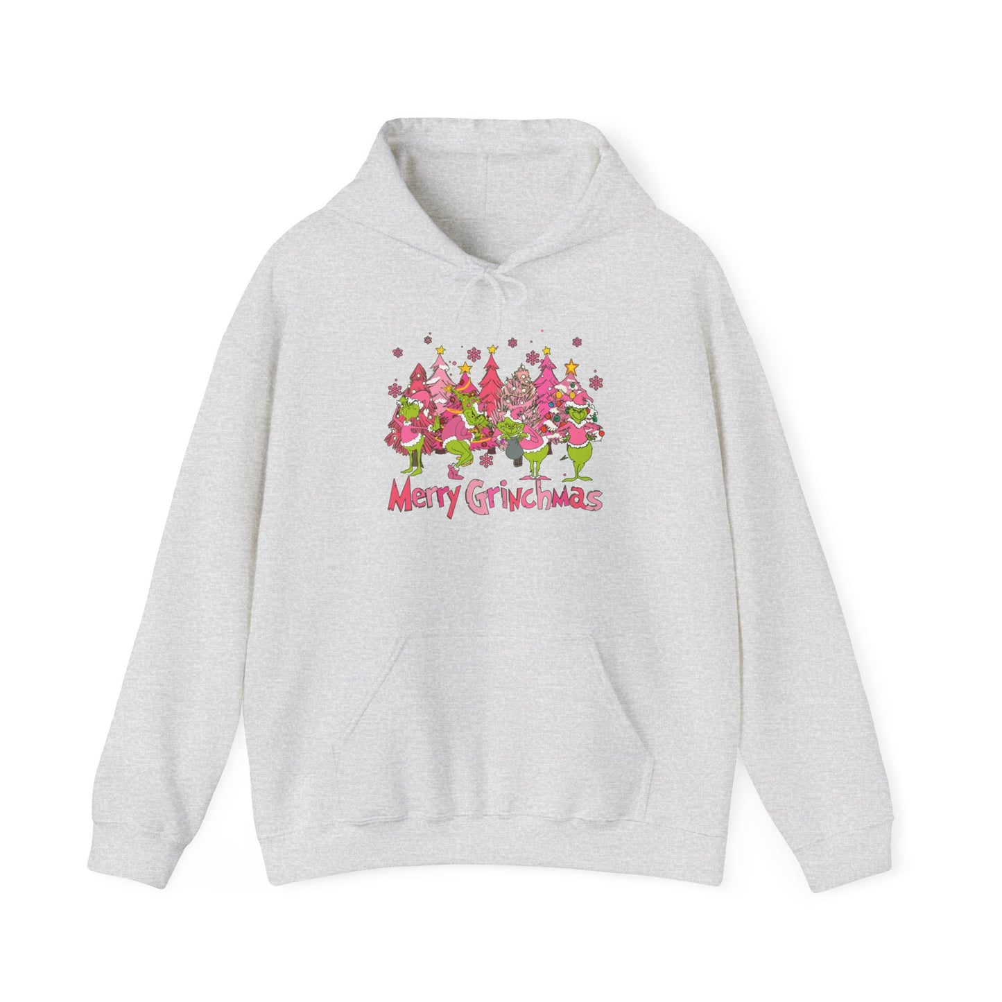Christmas Grinchmas Unisex Hoodie in Pink and Green