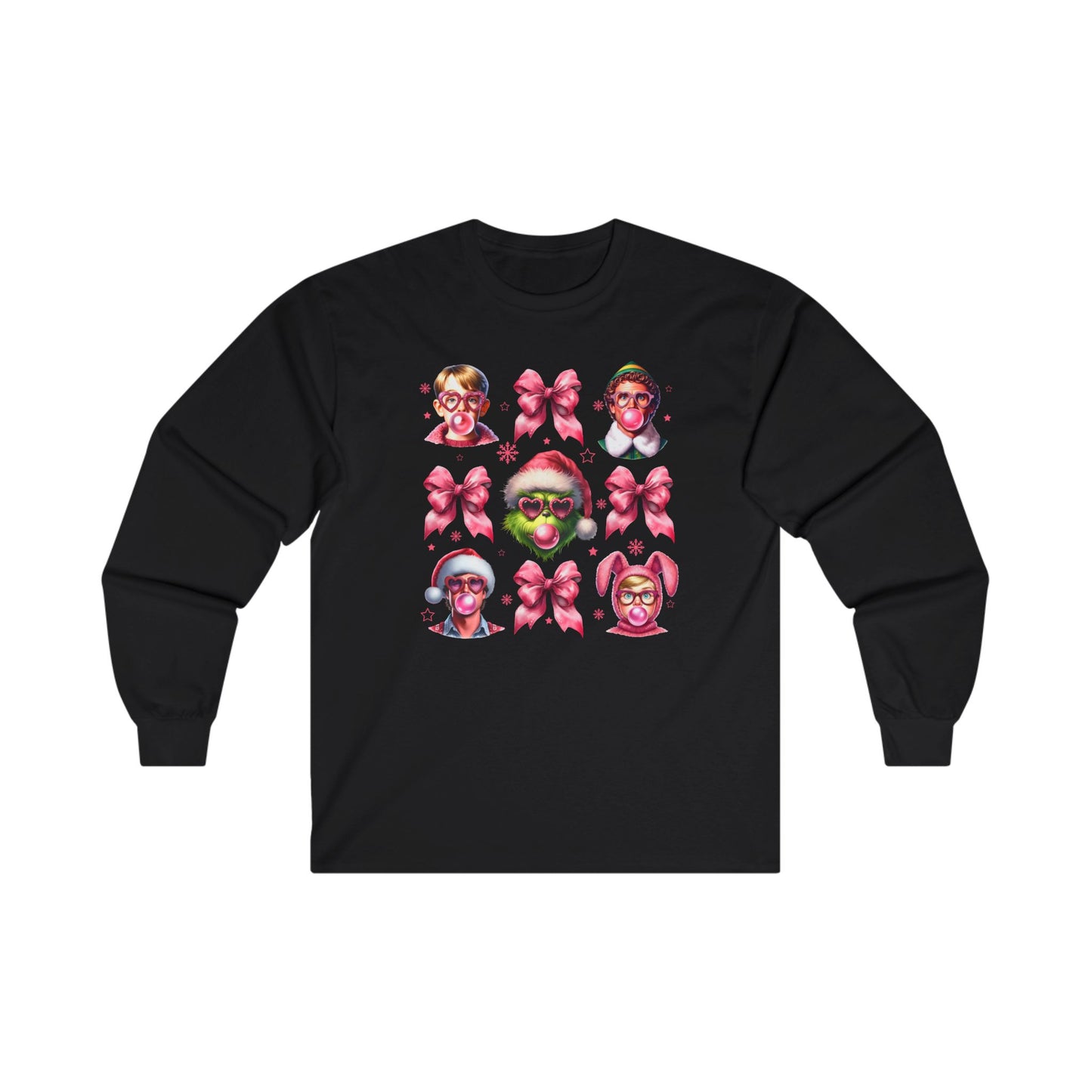 Pink Coquette Christmas Long Sleeve Tee