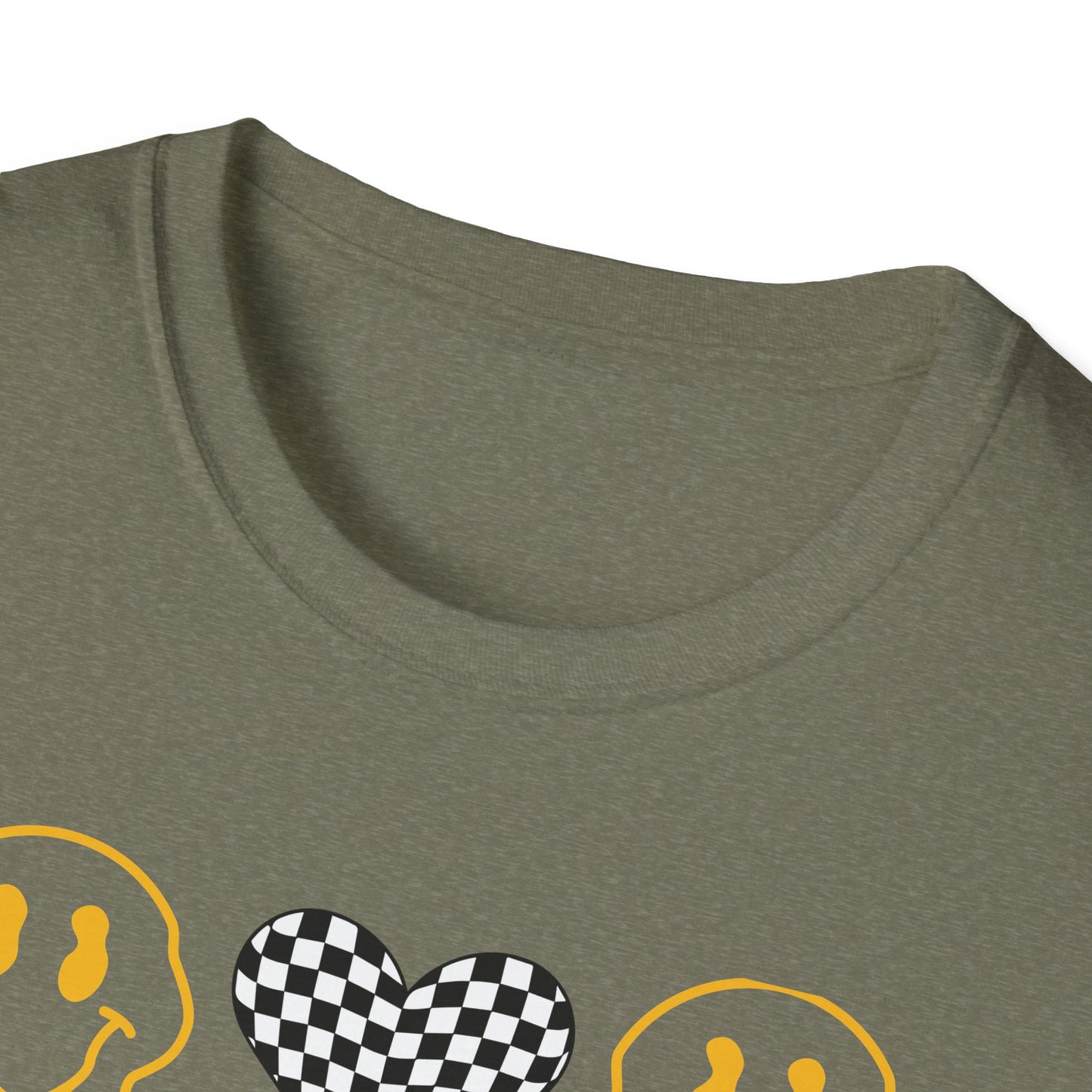 Smiley Face Constant Stimulation Unisex T-Shirt - Yellow, Black, White
