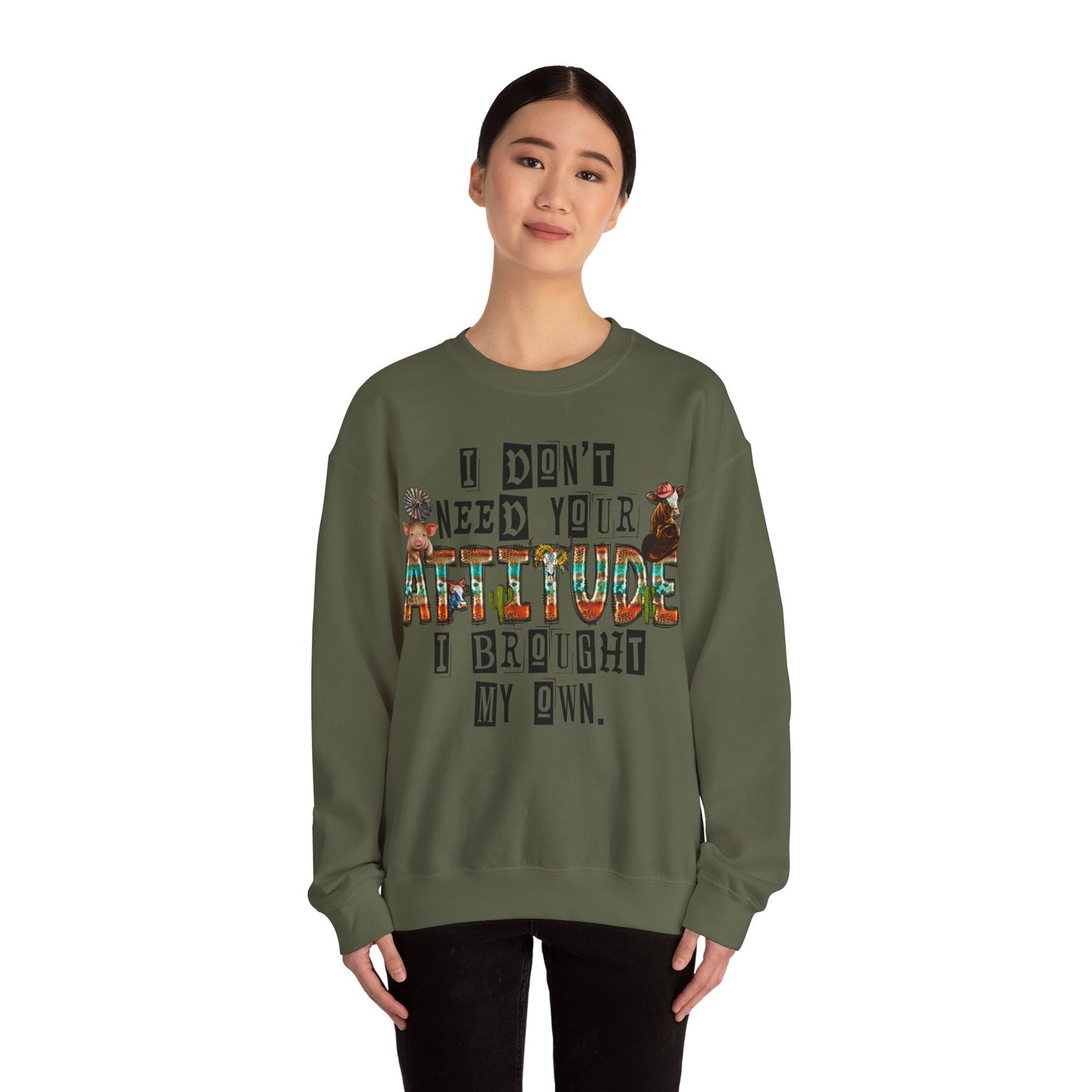 Western Style Attitude Unisex Sweatshirt for Women
