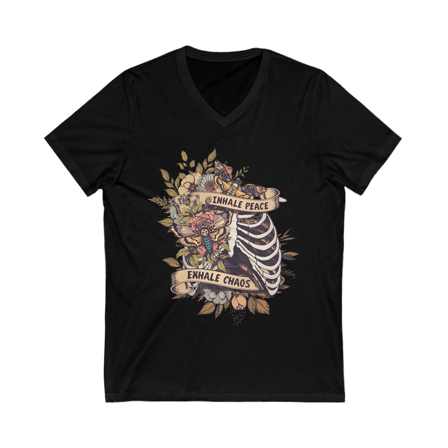 Peaceful Inhale Exhale V-Neck Tee