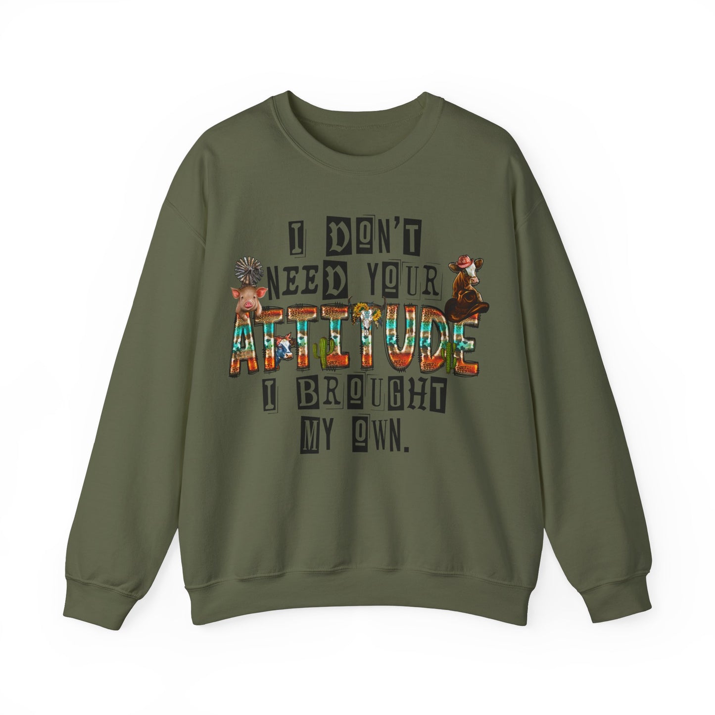 Western Style Attitude Unisex Sweatshirt for Women