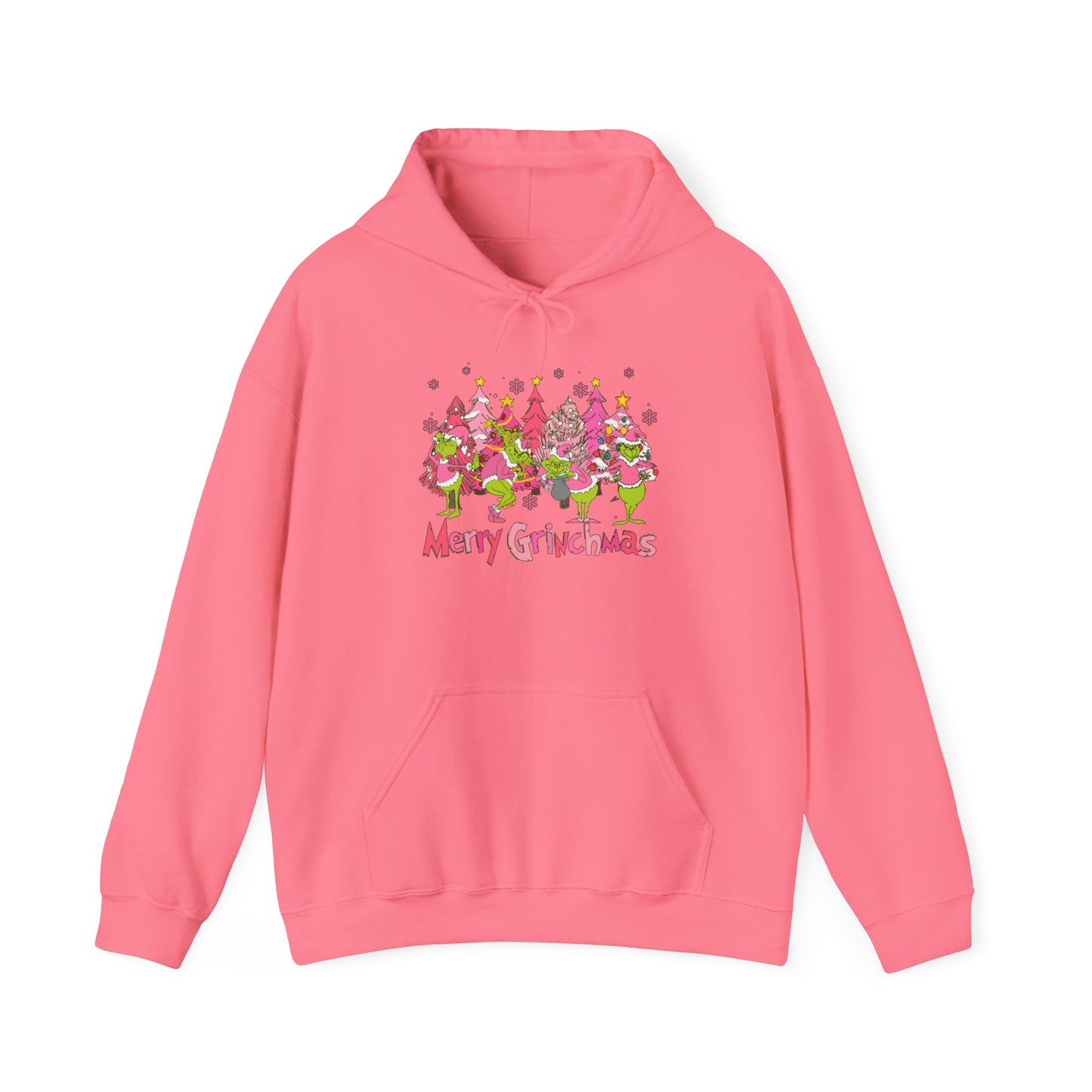 Christmas Grinchmas Unisex Hoodie in Pink and Green