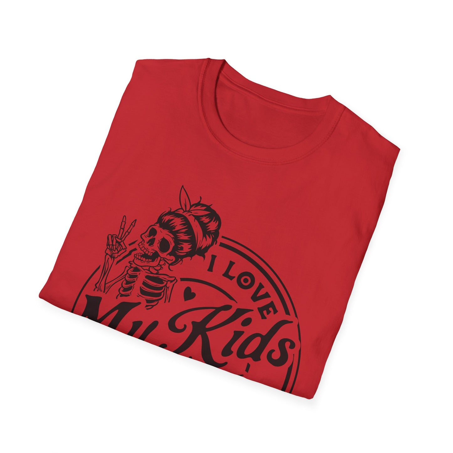 funny mom shirt, I love my kids but sometimes I wanna square up Unisex style Softstyle T-Shirt