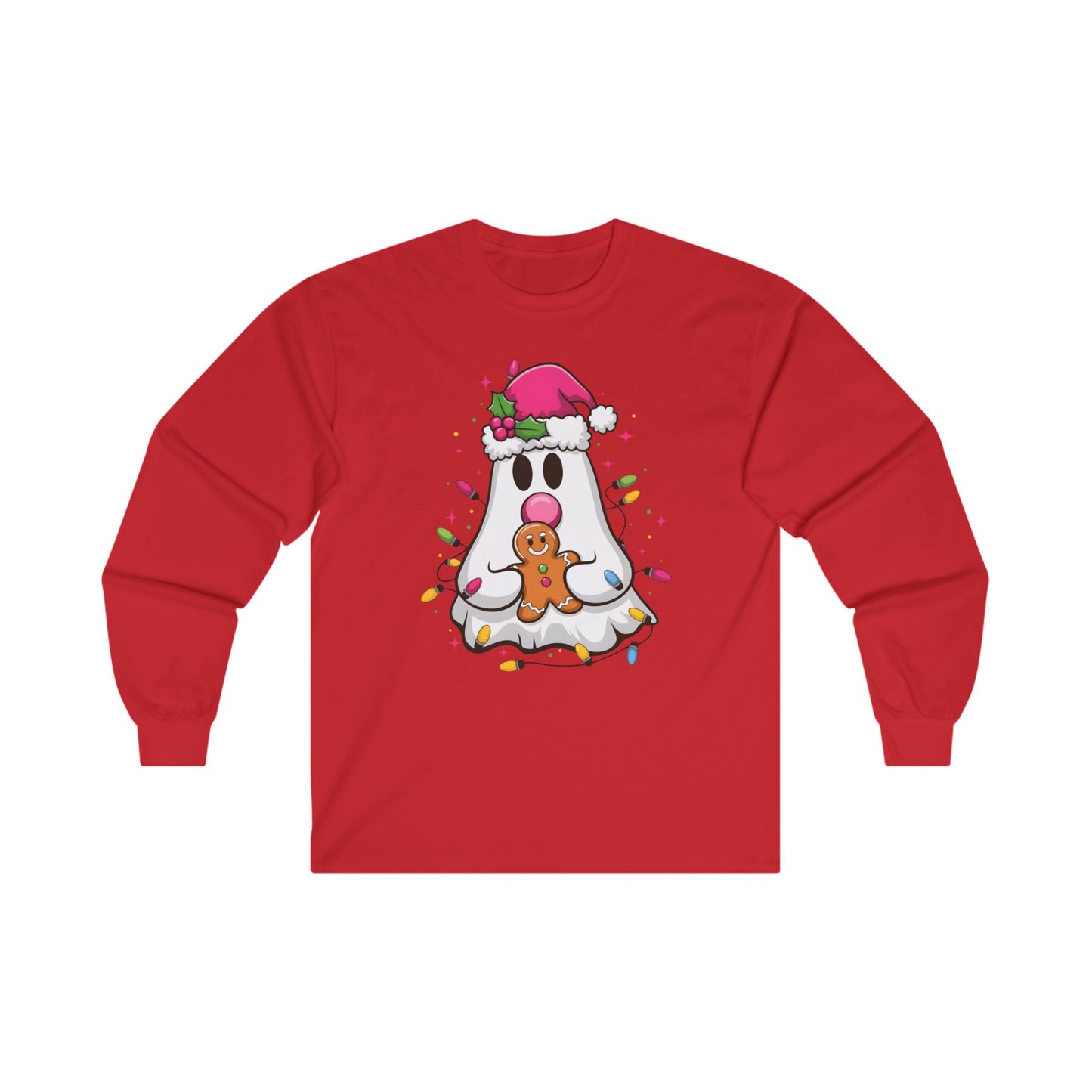Christmas Ghost Long Sleeve Tee