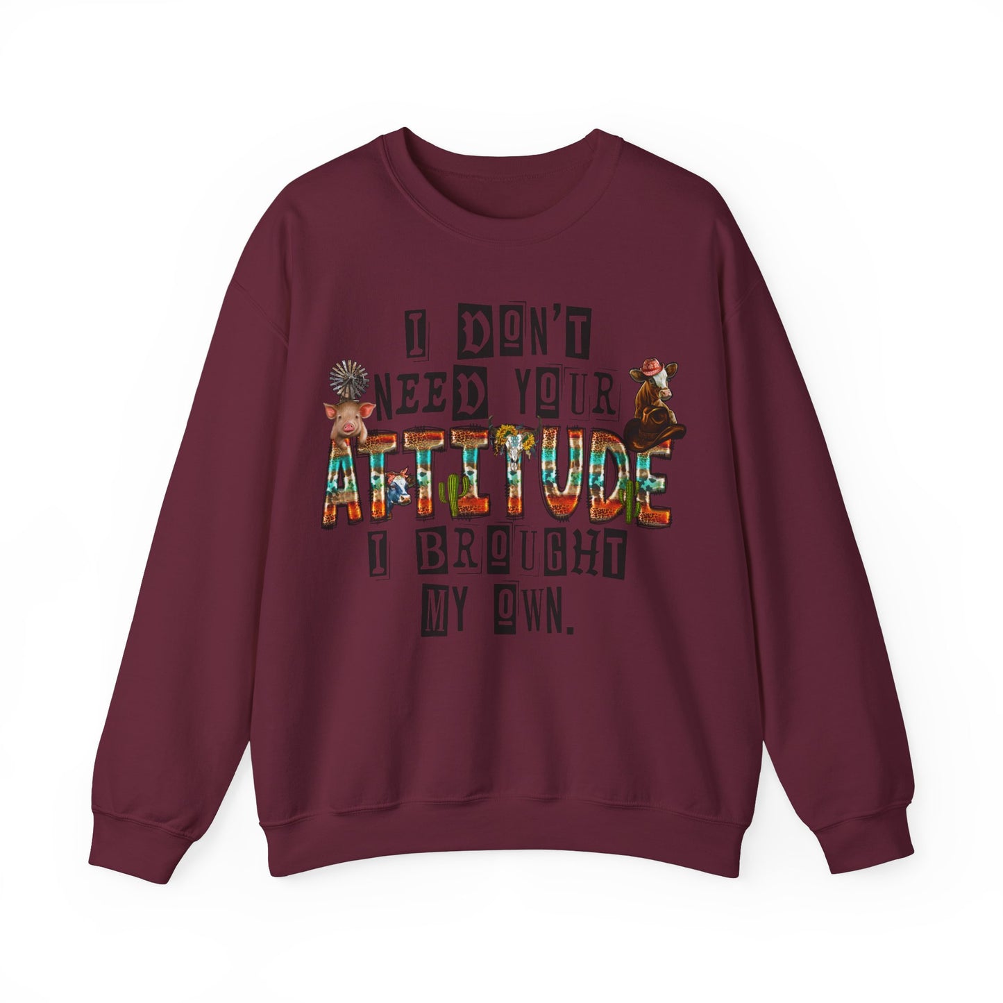 Western Style Attitude Unisex Sweatshirt for Women