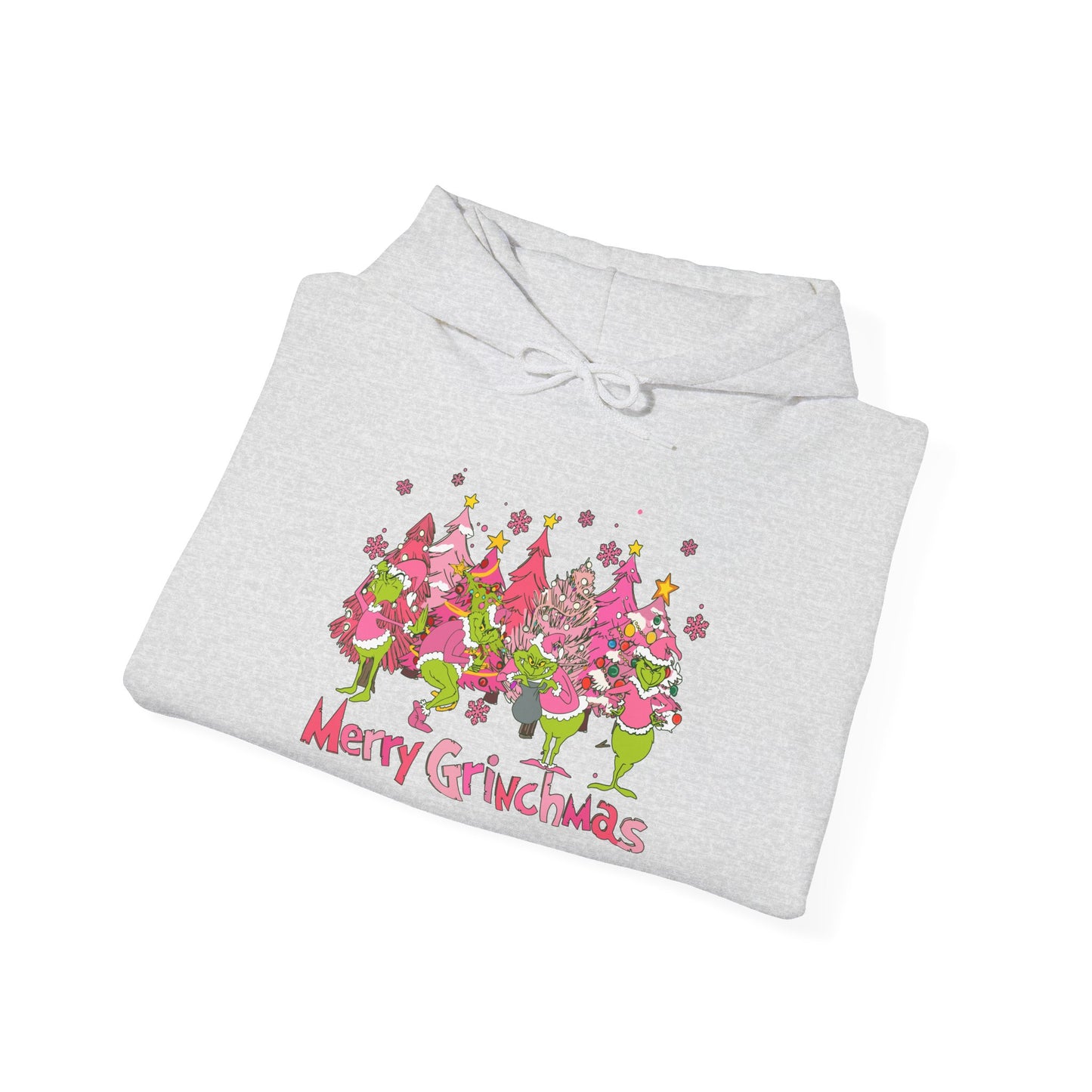Christmas Grinchmas Unisex Hoodie in Pink and Green