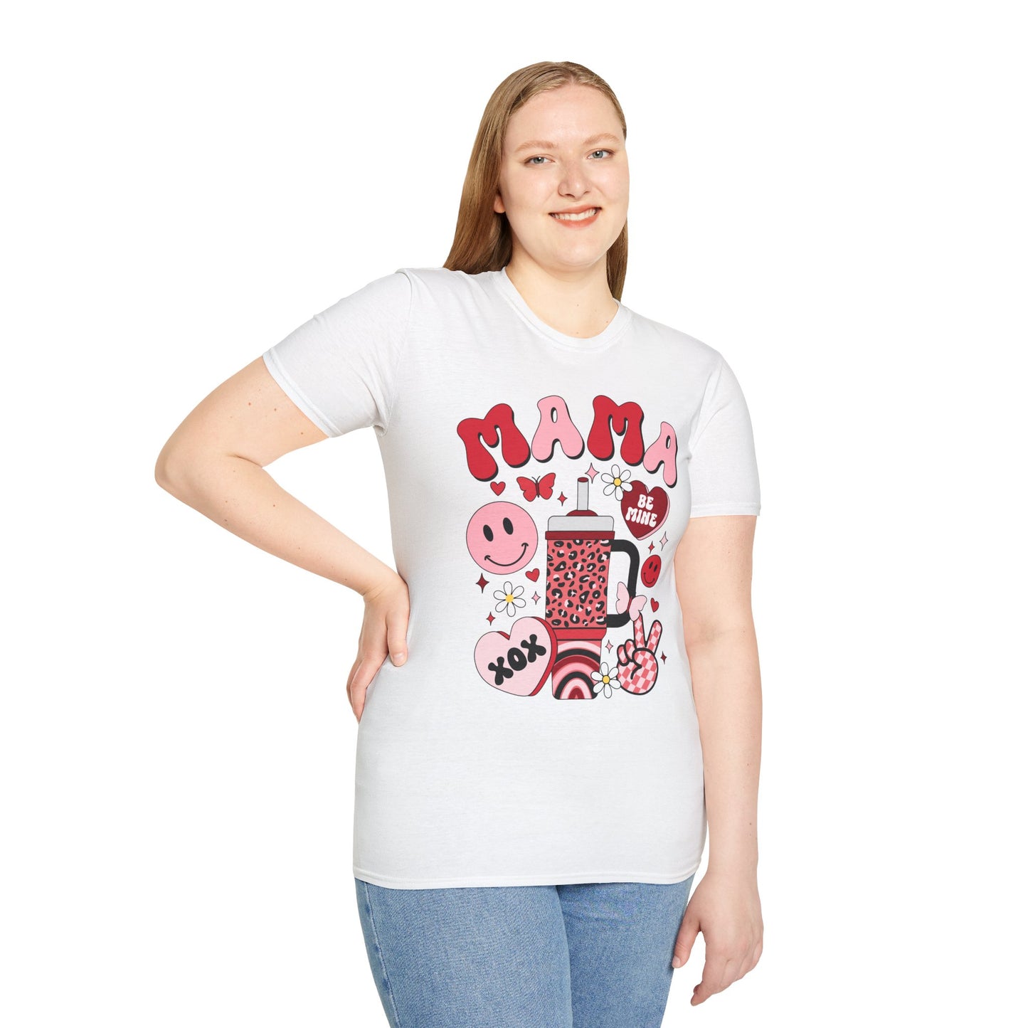 mama valentines day Unisex fitting Softstyle T-Shirt