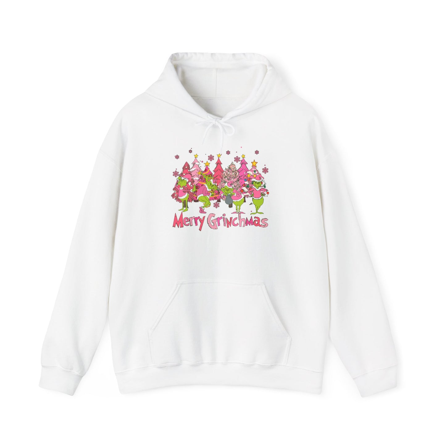 Christmas Grinchmas Unisex Hoodie in Pink and Green