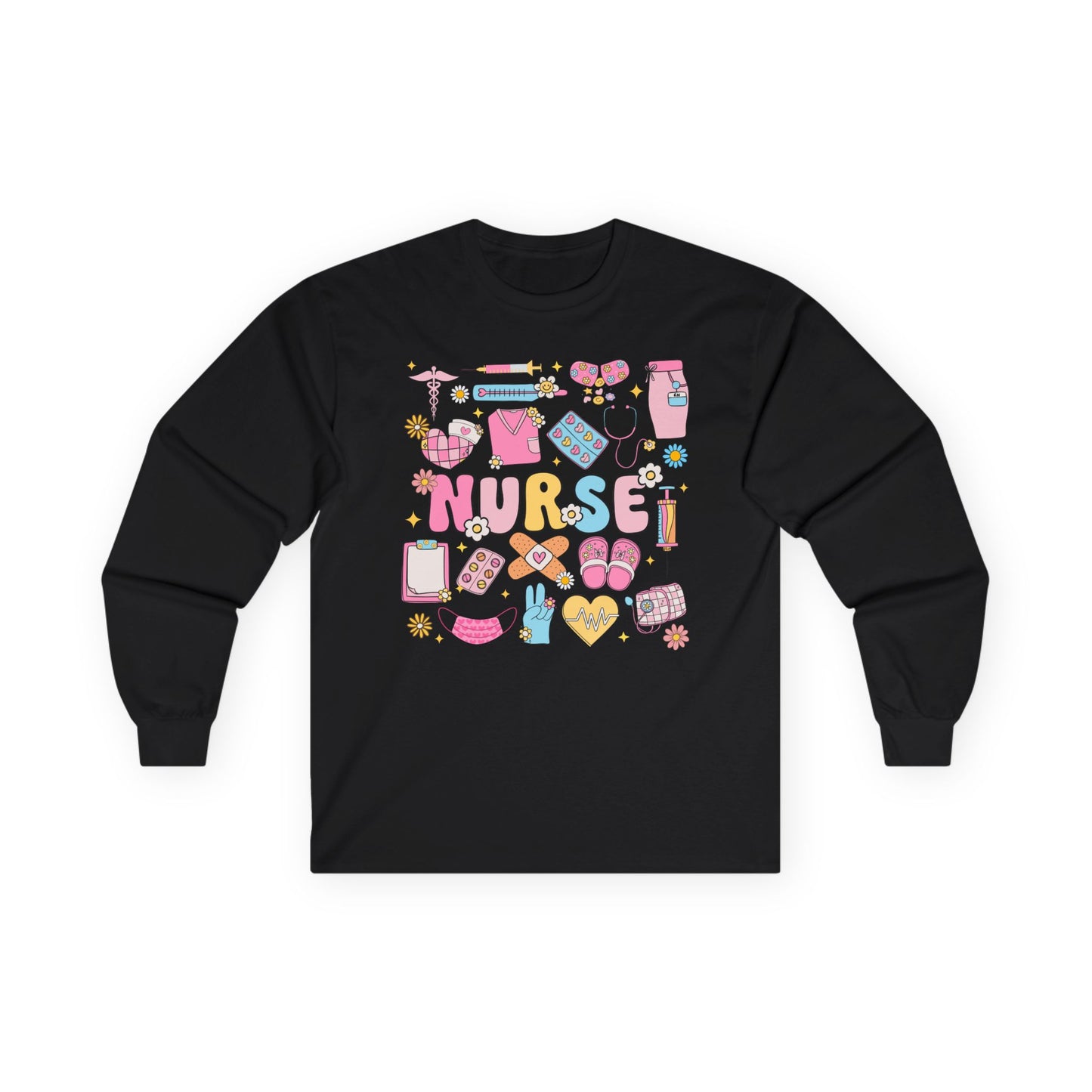 Nurse Themed Long Sleeve Tee