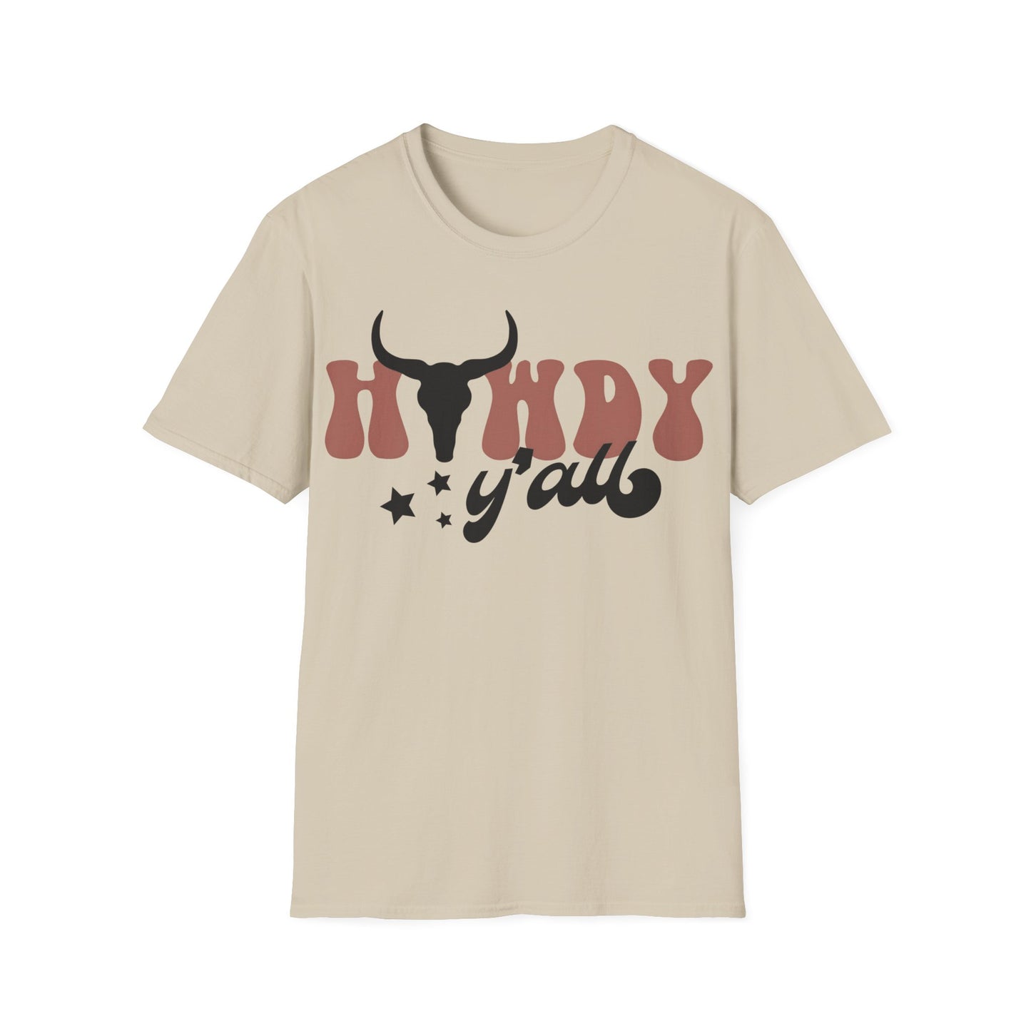 Bull Skull Western Howdy Y'all T-Shirt