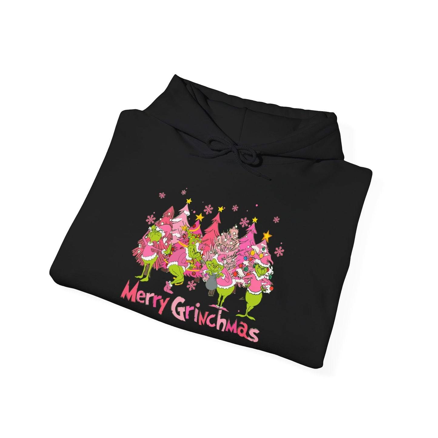 Christmas Grinchmas Unisex Hoodie in Pink and Green