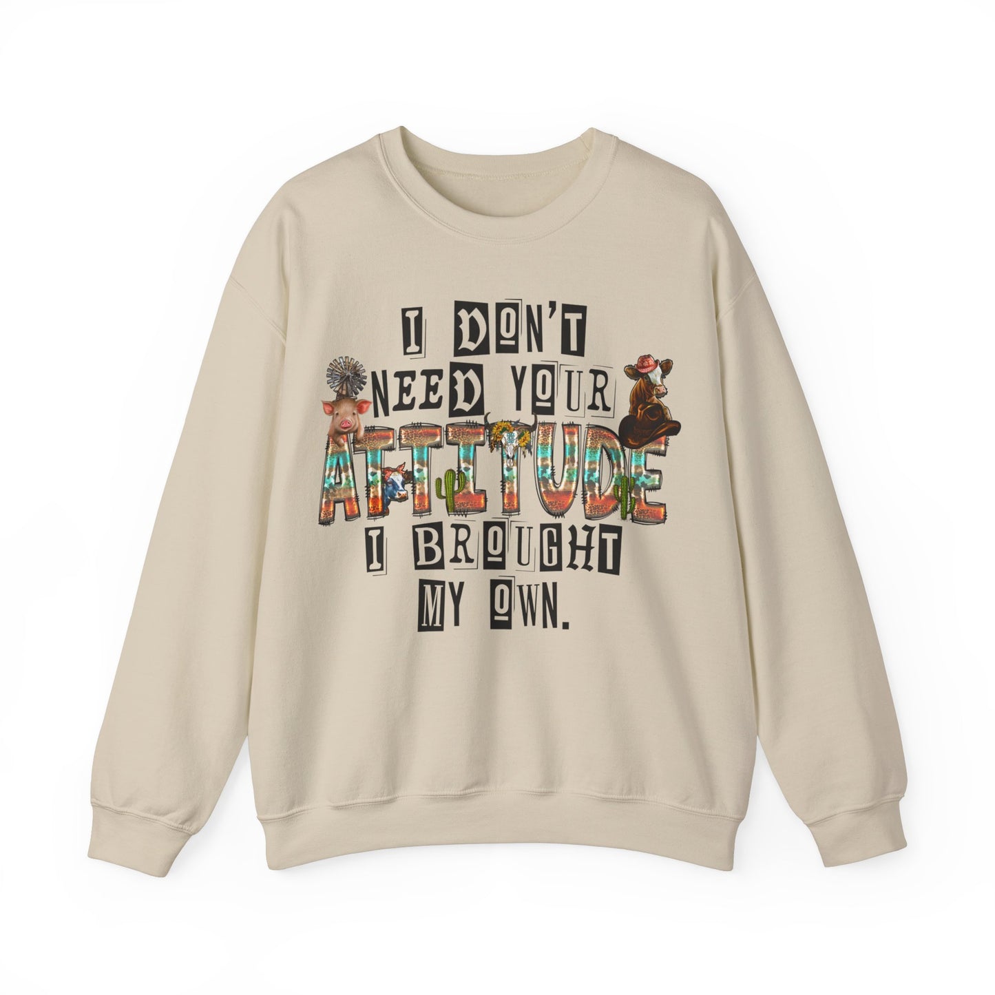Western Style Attitude Unisex Sweatshirt for Women