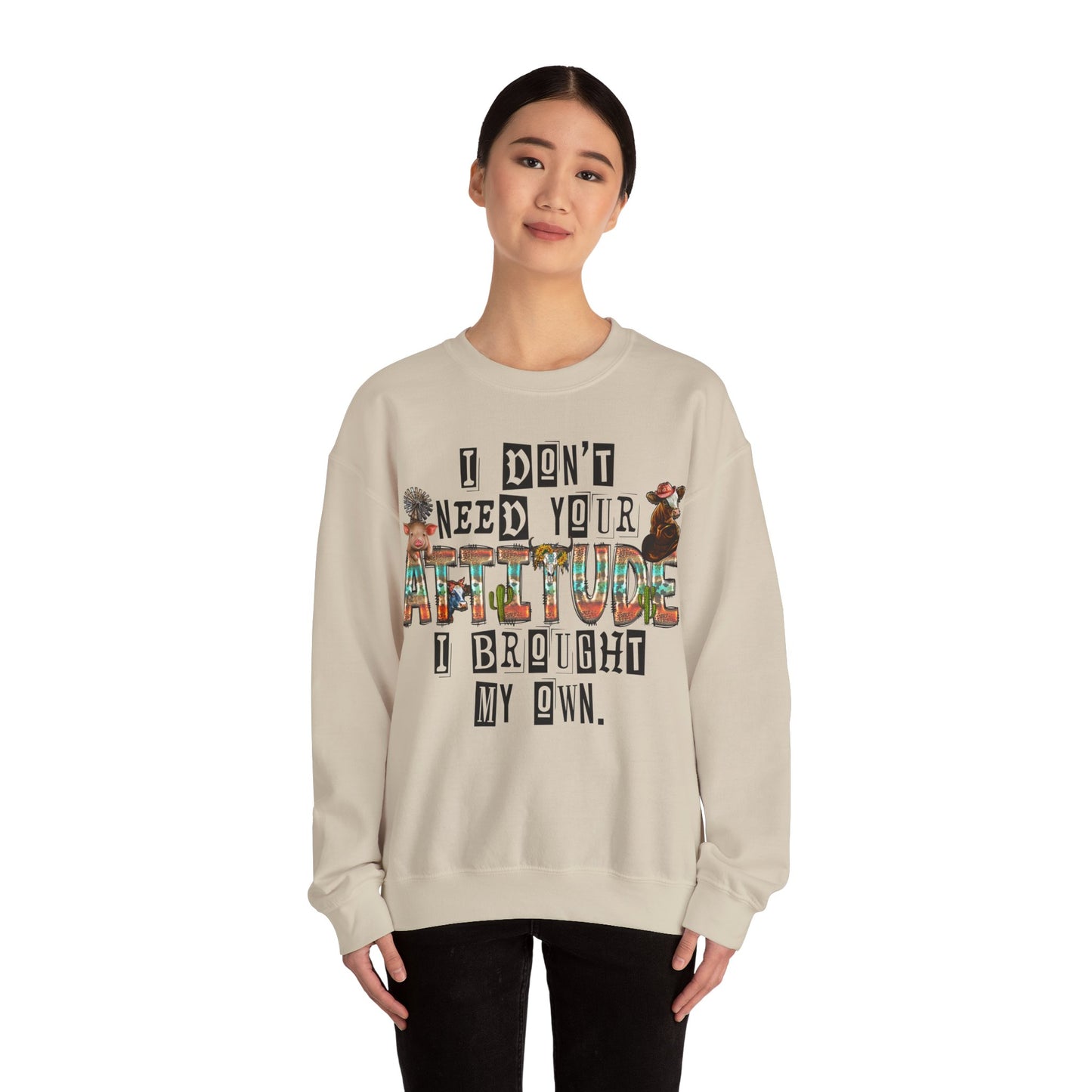 Western Style Attitude Unisex Sweatshirt for Women