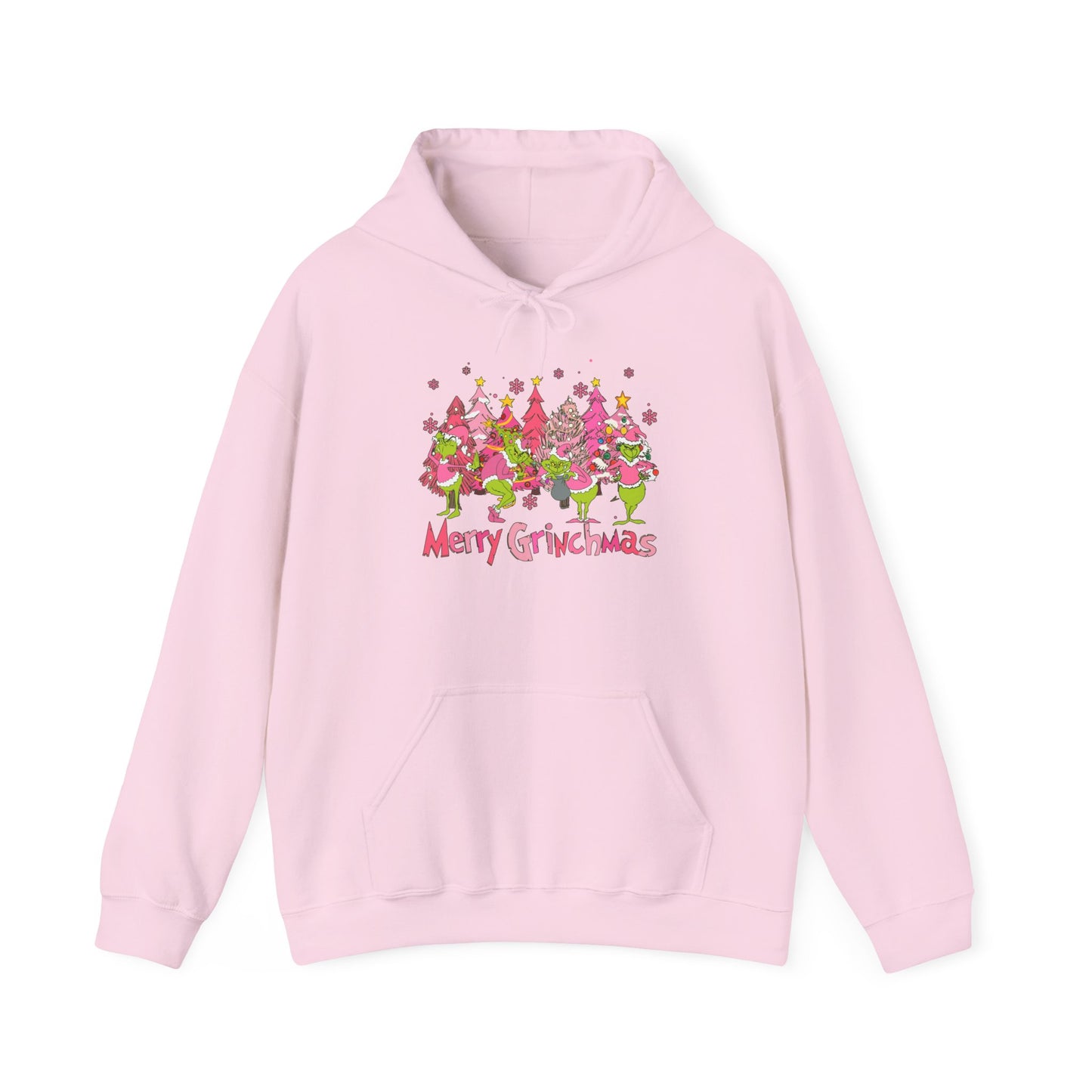 Christmas Grinchmas Unisex Hoodie in Pink and Green