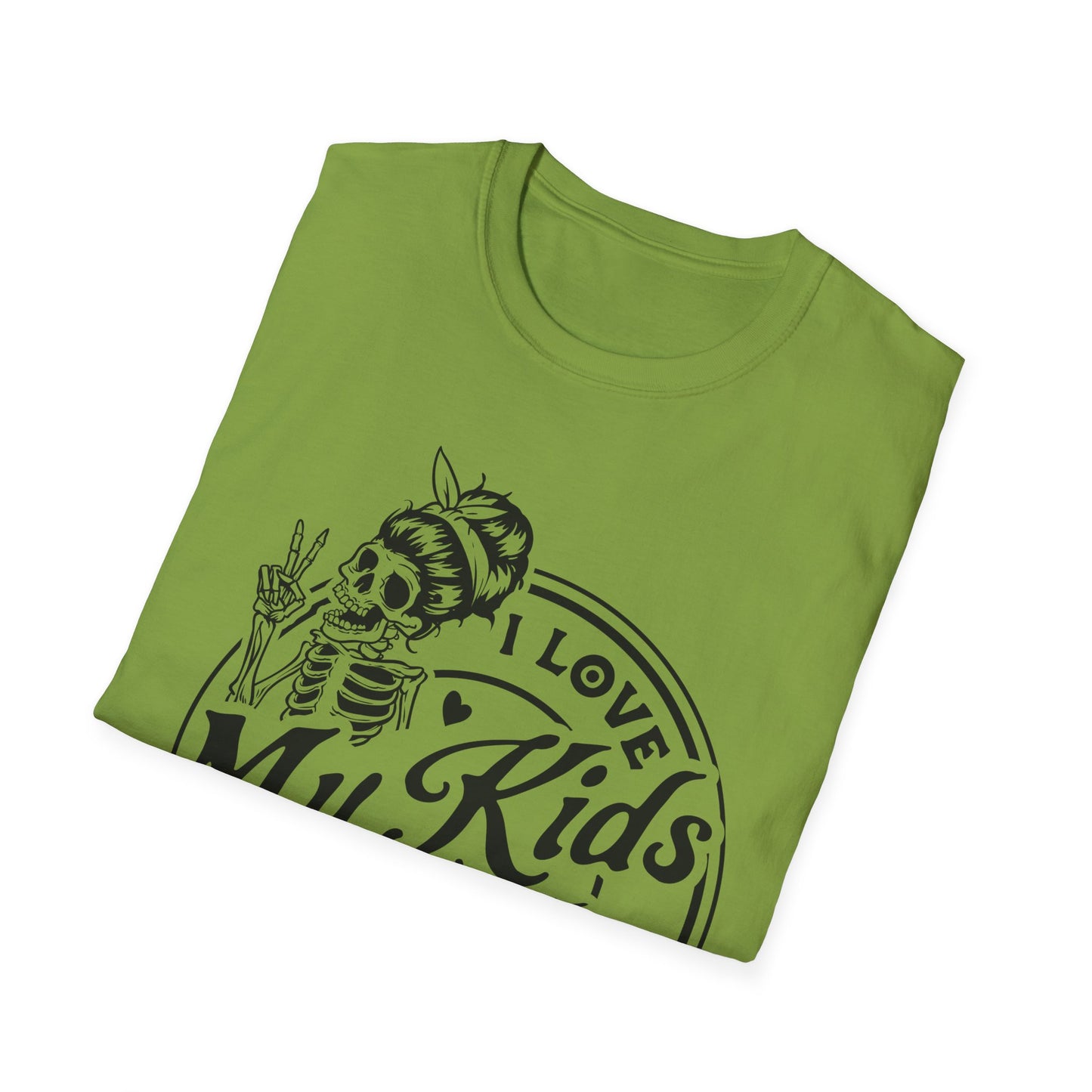 funny mom shirt, I love my kids but sometimes I wanna square up Unisex style Softstyle T-Shirt