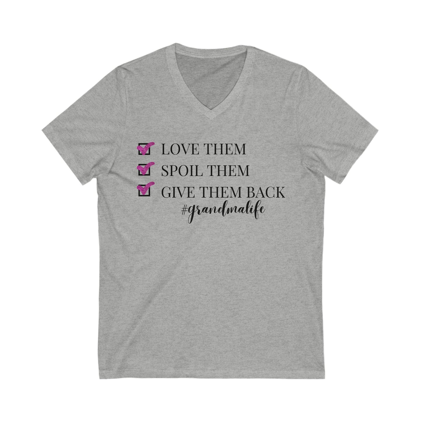 Unisex Jersey Short Sleeve V-Neck Tee