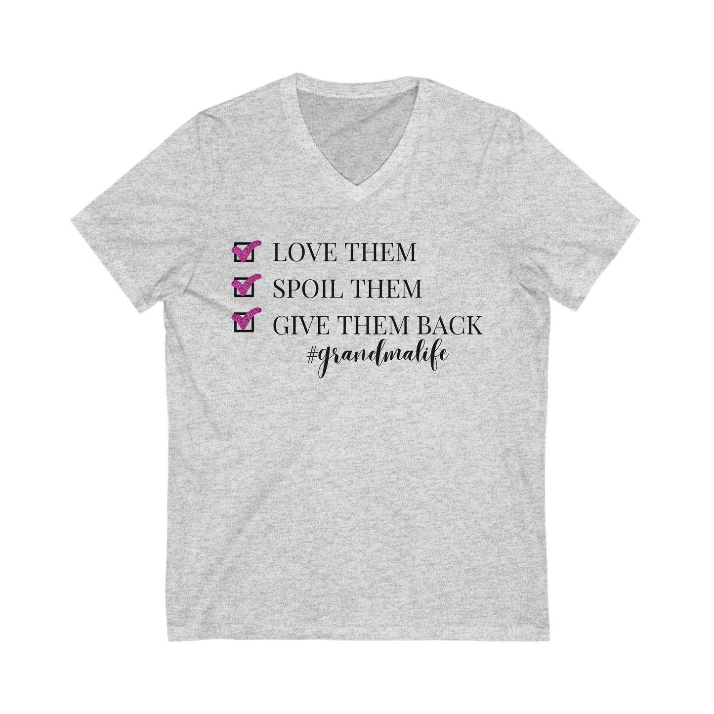 Unisex Jersey Short Sleeve V-Neck Tee