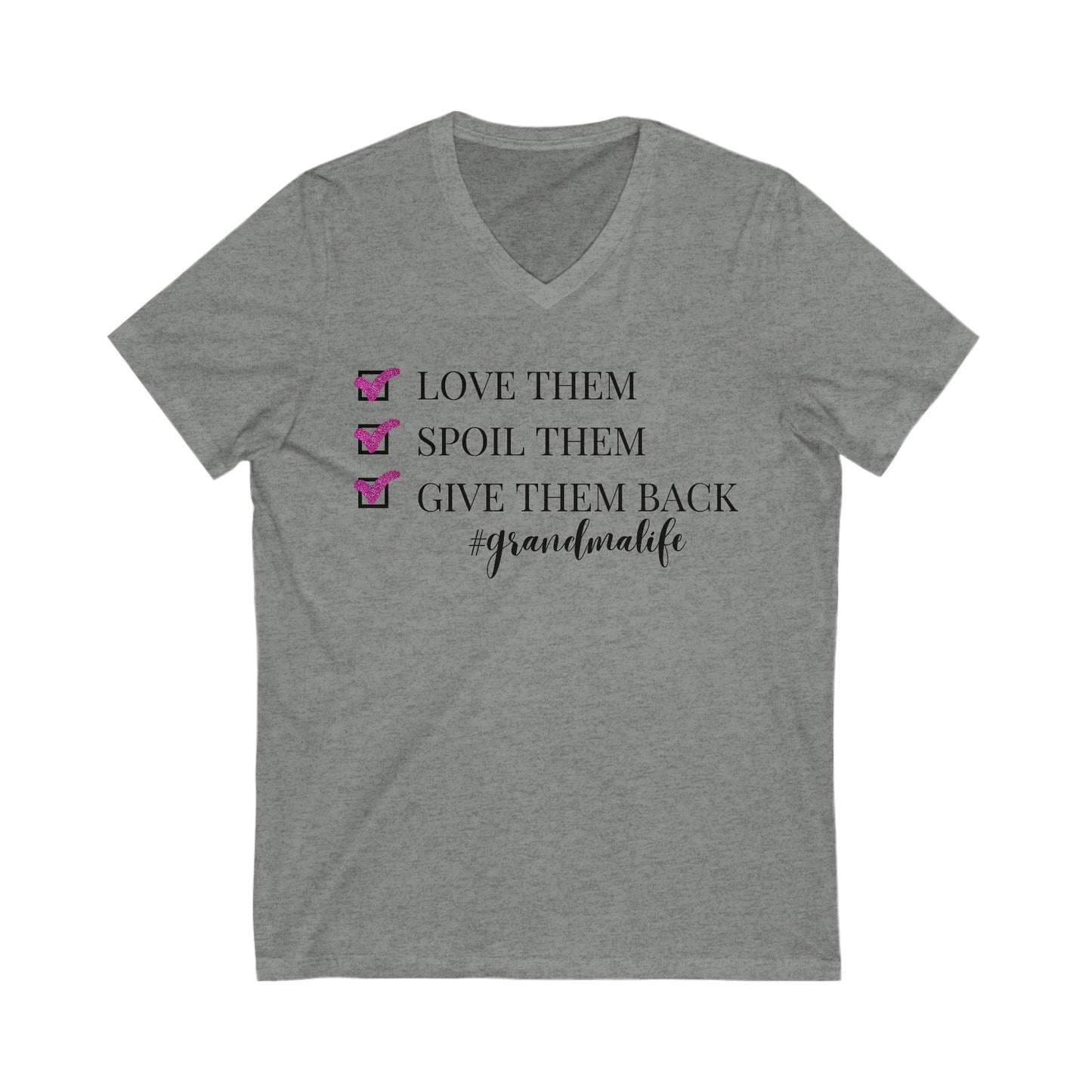 Unisex Jersey Short Sleeve V-Neck Tee