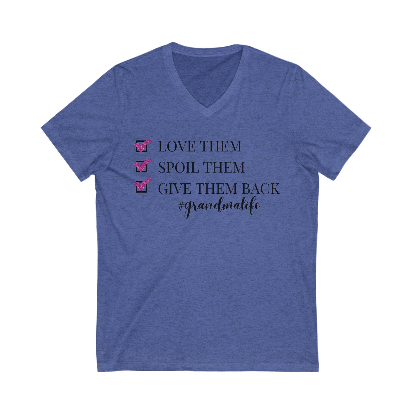Unisex Jersey Short Sleeve V-Neck Tee