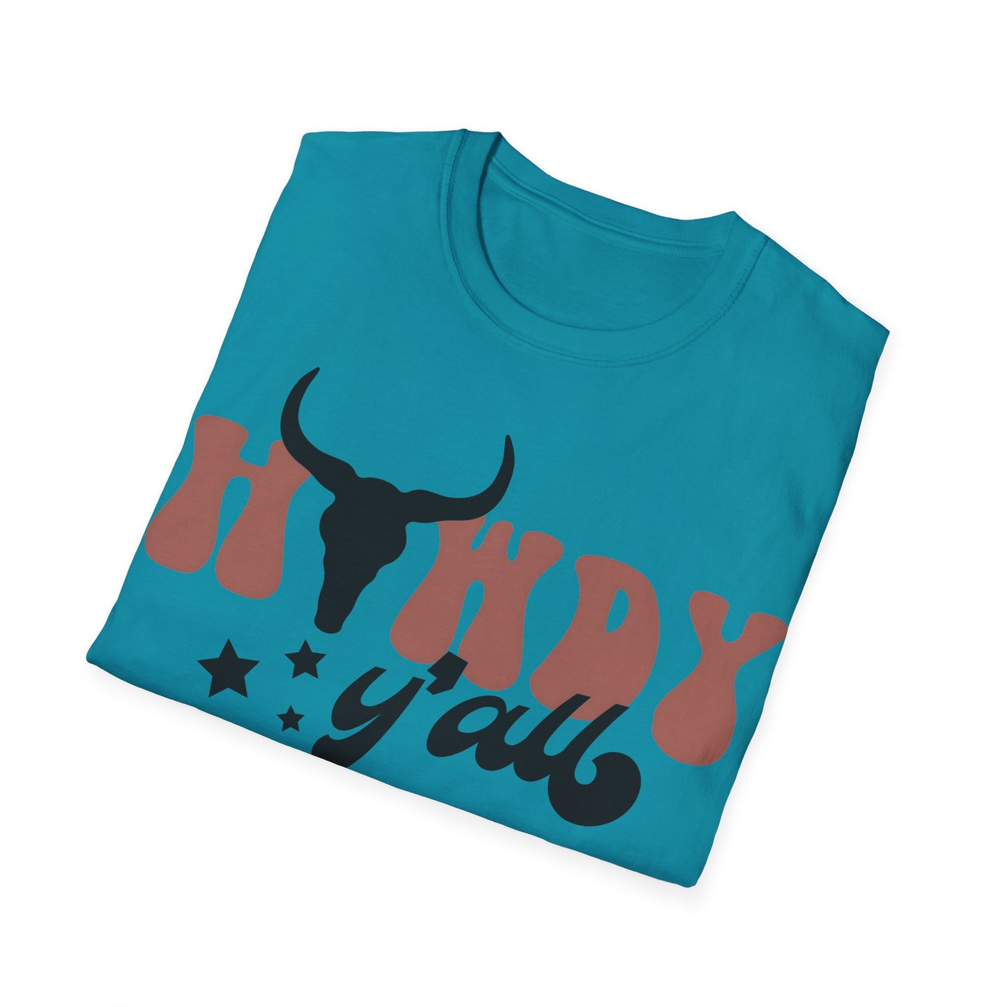 Bull Skull Western Howdy Y'all T-Shirt