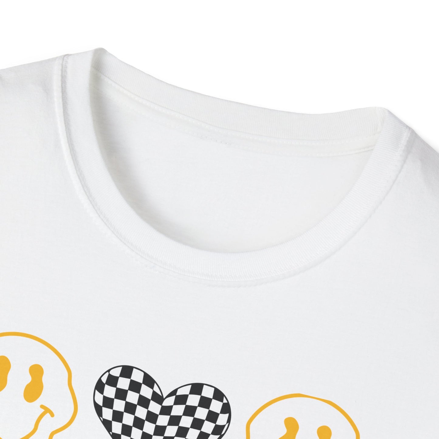 Smiley Face Constant Stimulation Unisex T-Shirt - Yellow, Black, White