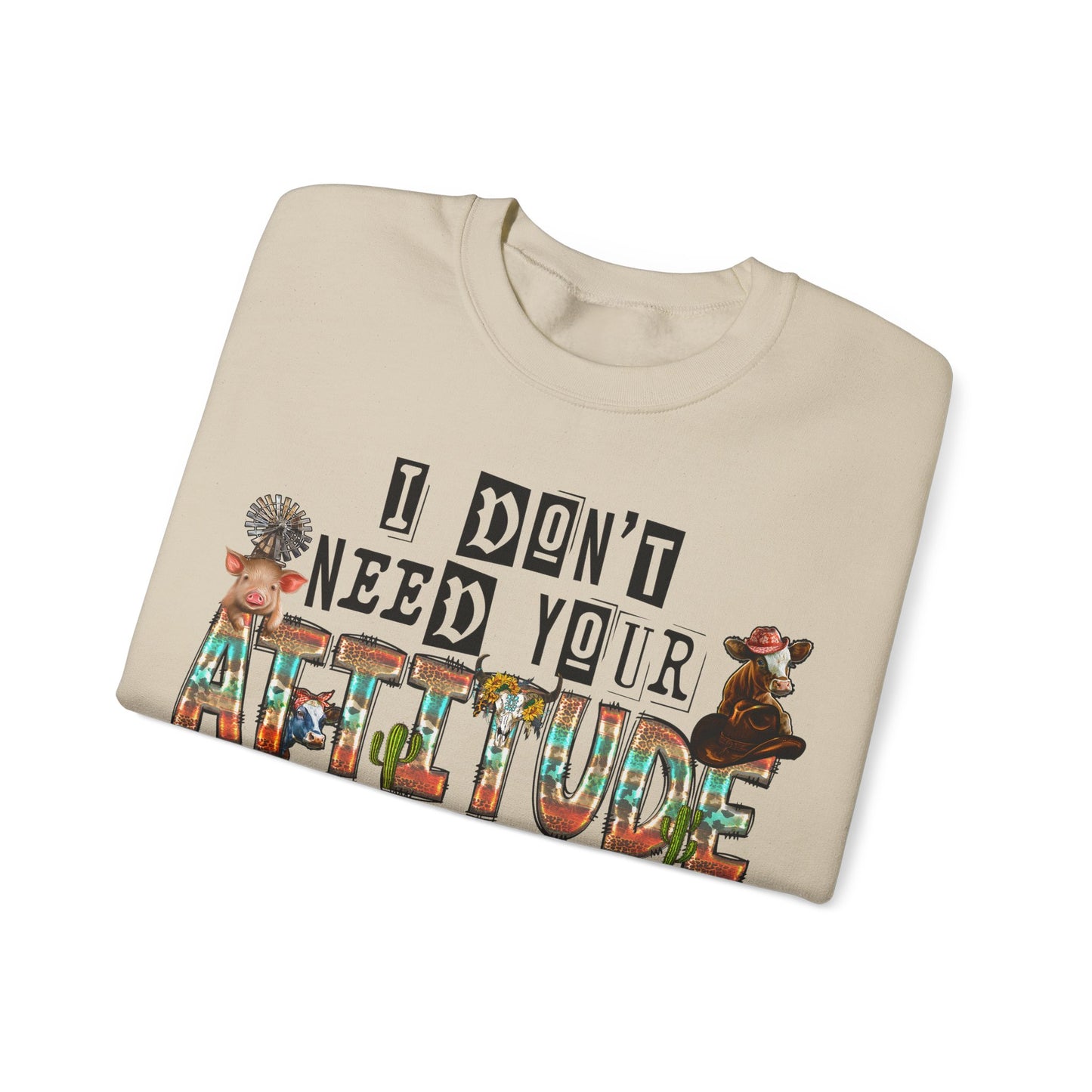 Western Style Attitude Unisex Sweatshirt for Women