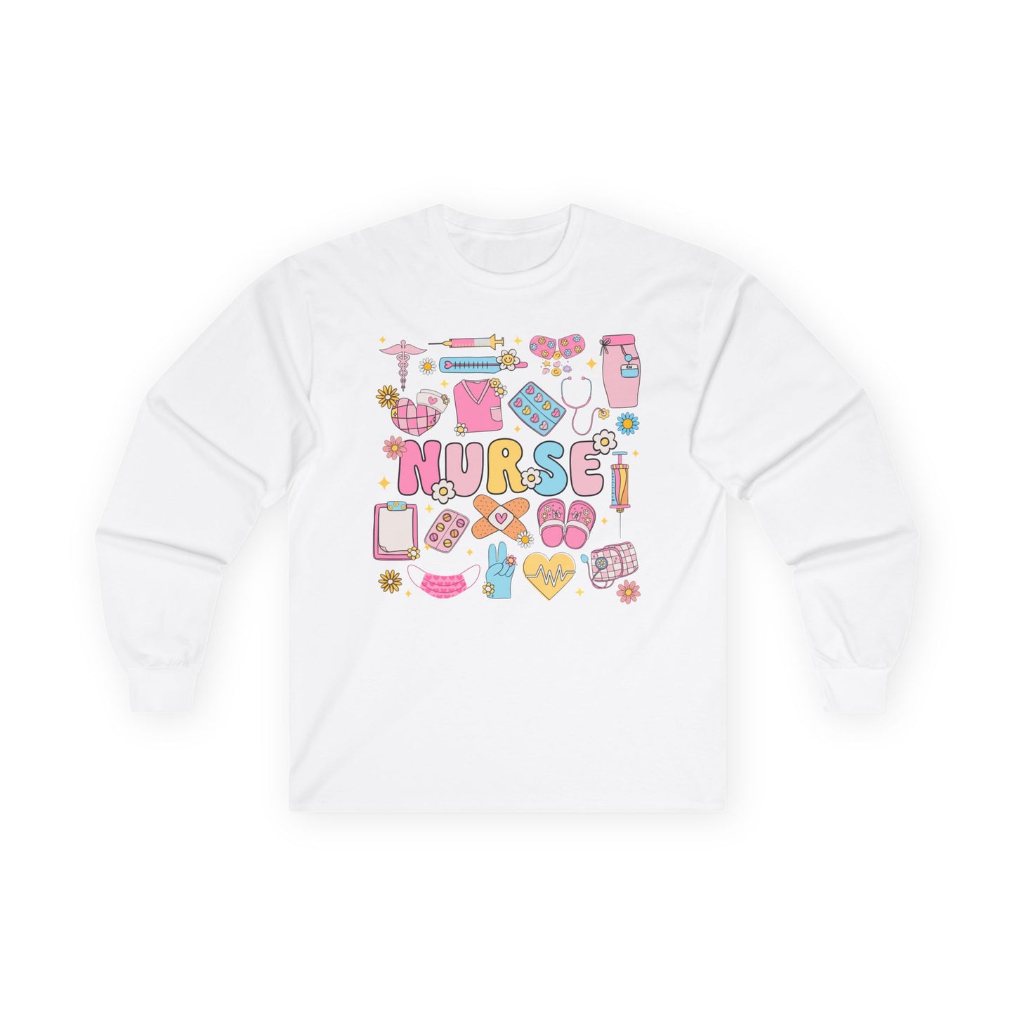 Nurse Themed Long Sleeve Tee