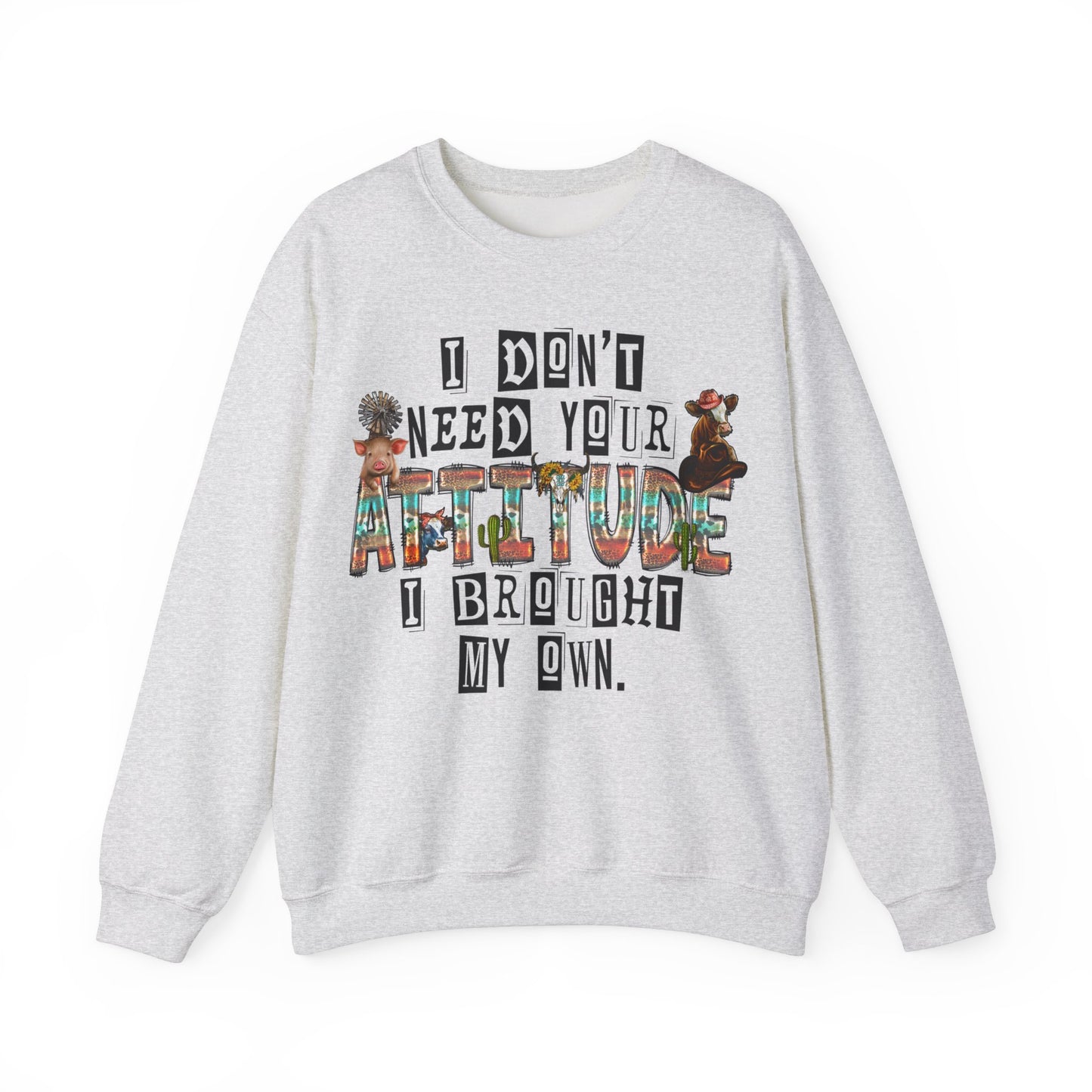 Western Style Attitude Unisex Sweatshirt for Women