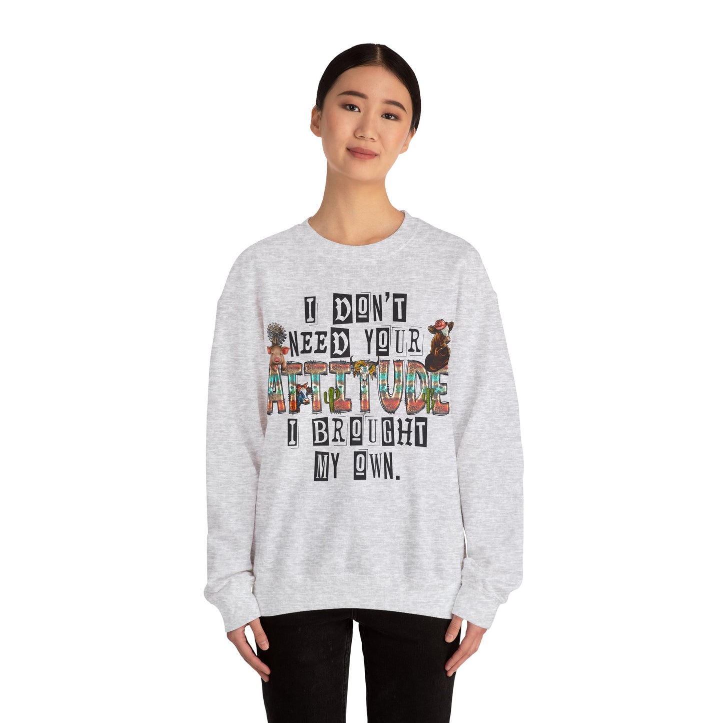 Western Style Attitude Unisex Sweatshirt for Women