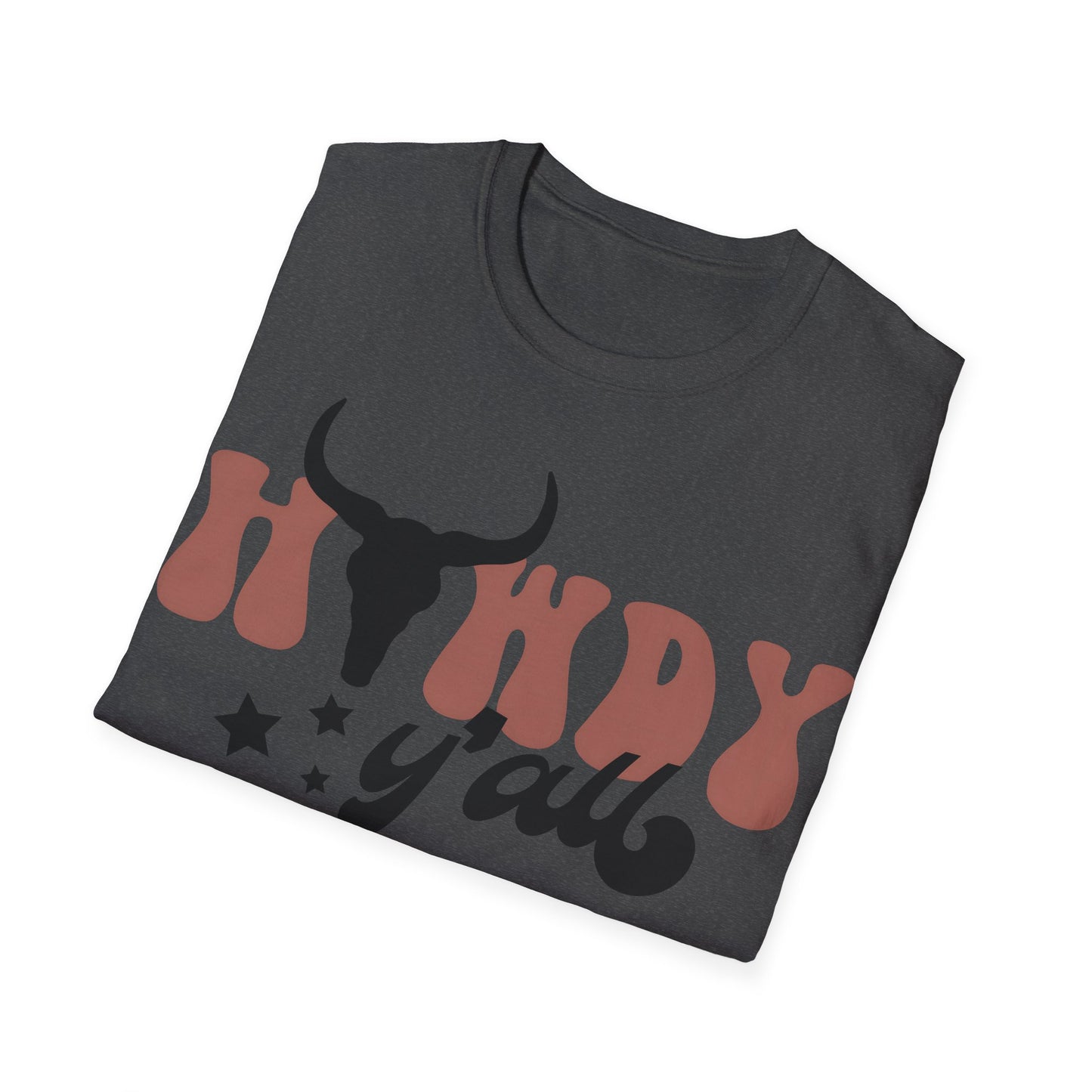 Bull Skull Western Howdy Y'all T-Shirt