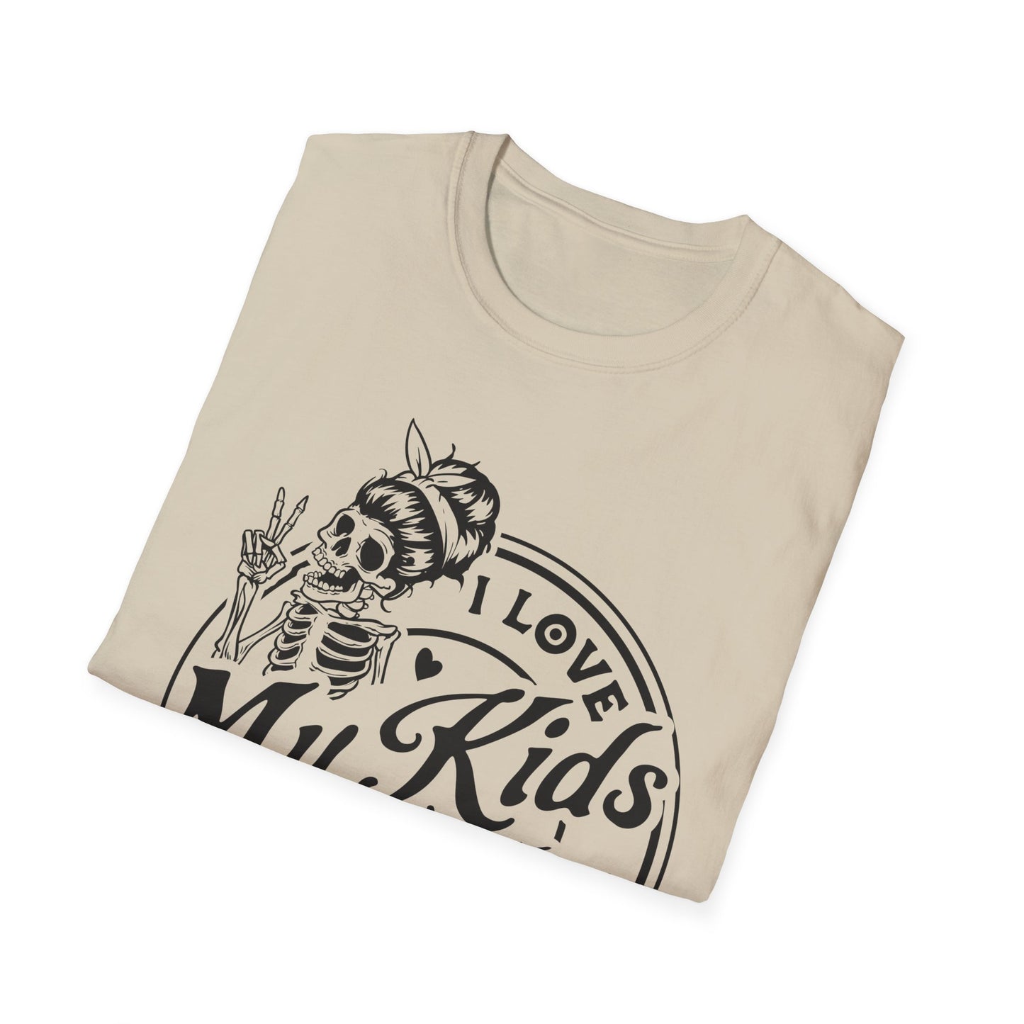 funny mom shirt, I love my kids but sometimes I wanna square up Unisex style Softstyle T-Shirt