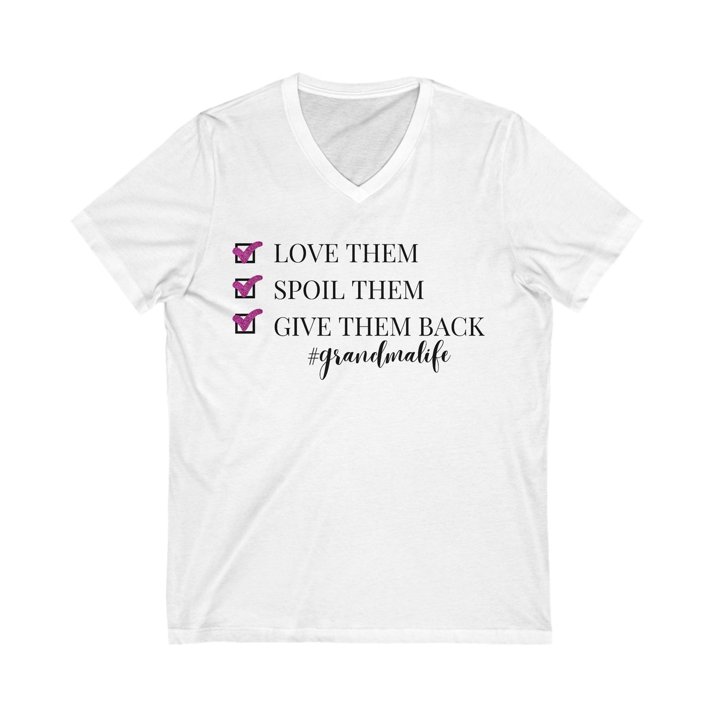 Unisex Jersey Short Sleeve V-Neck Tee