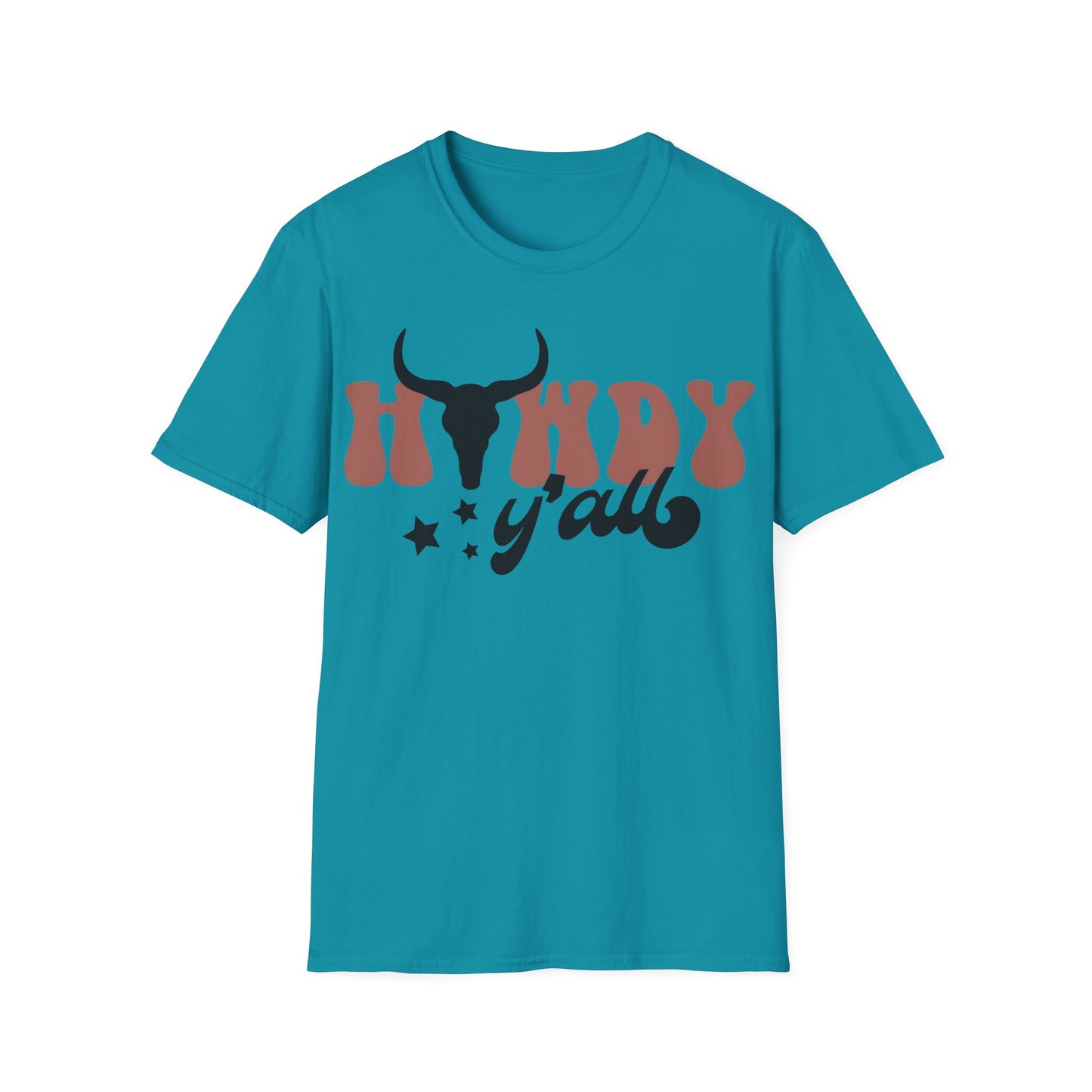 Bull Skull Western Howdy Y'all T-Shirt