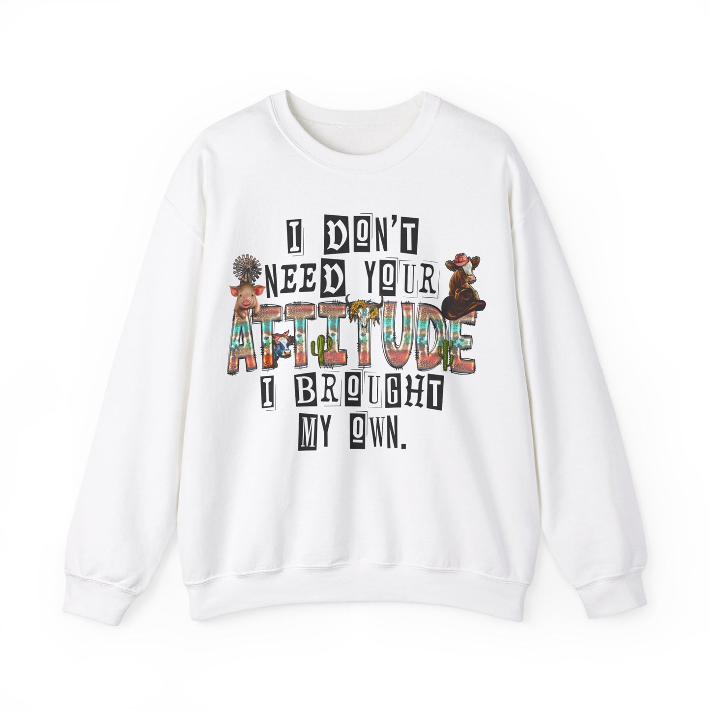 Western Style Attitude Unisex Sweatshirt for Women