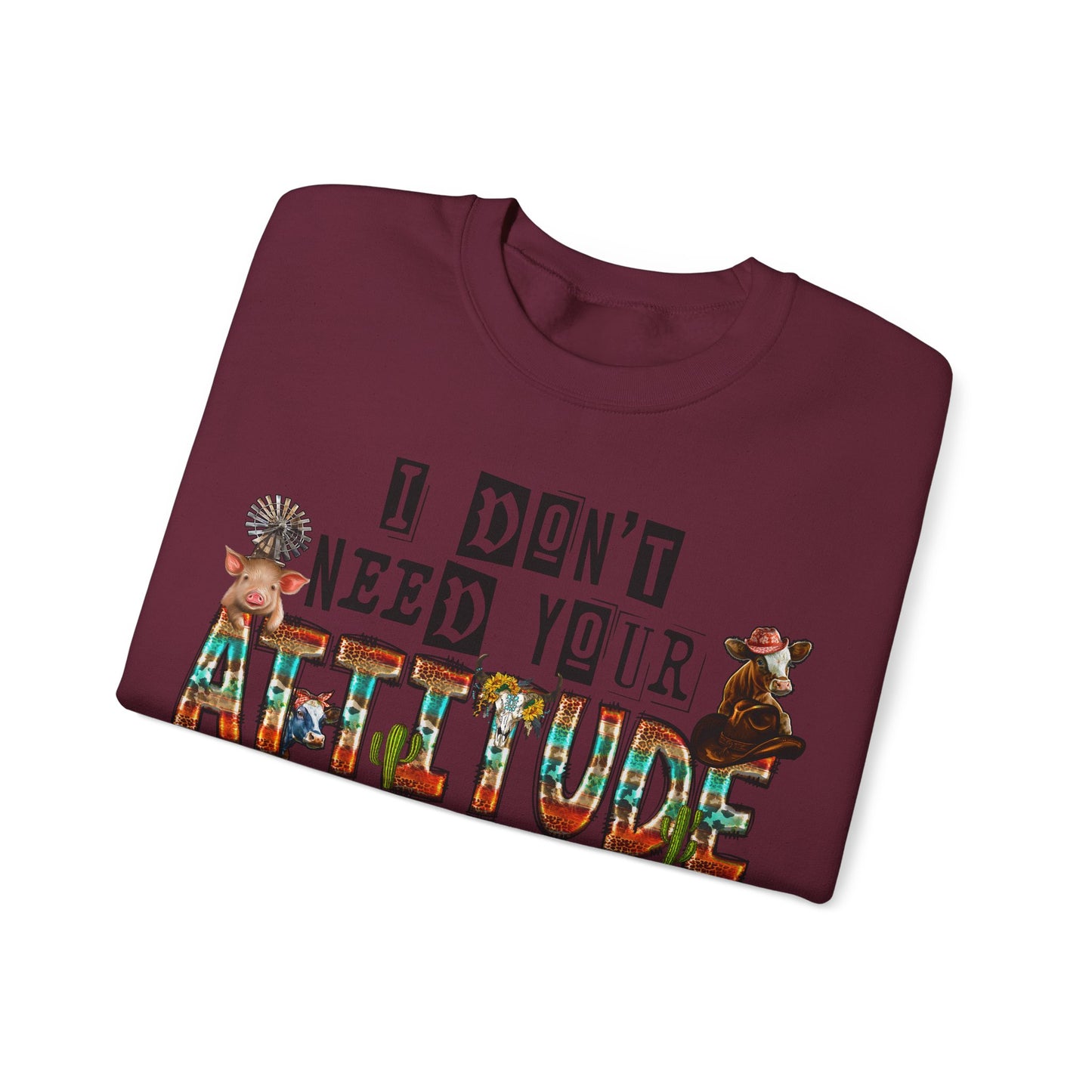 Western Style Attitude Unisex Sweatshirt for Women