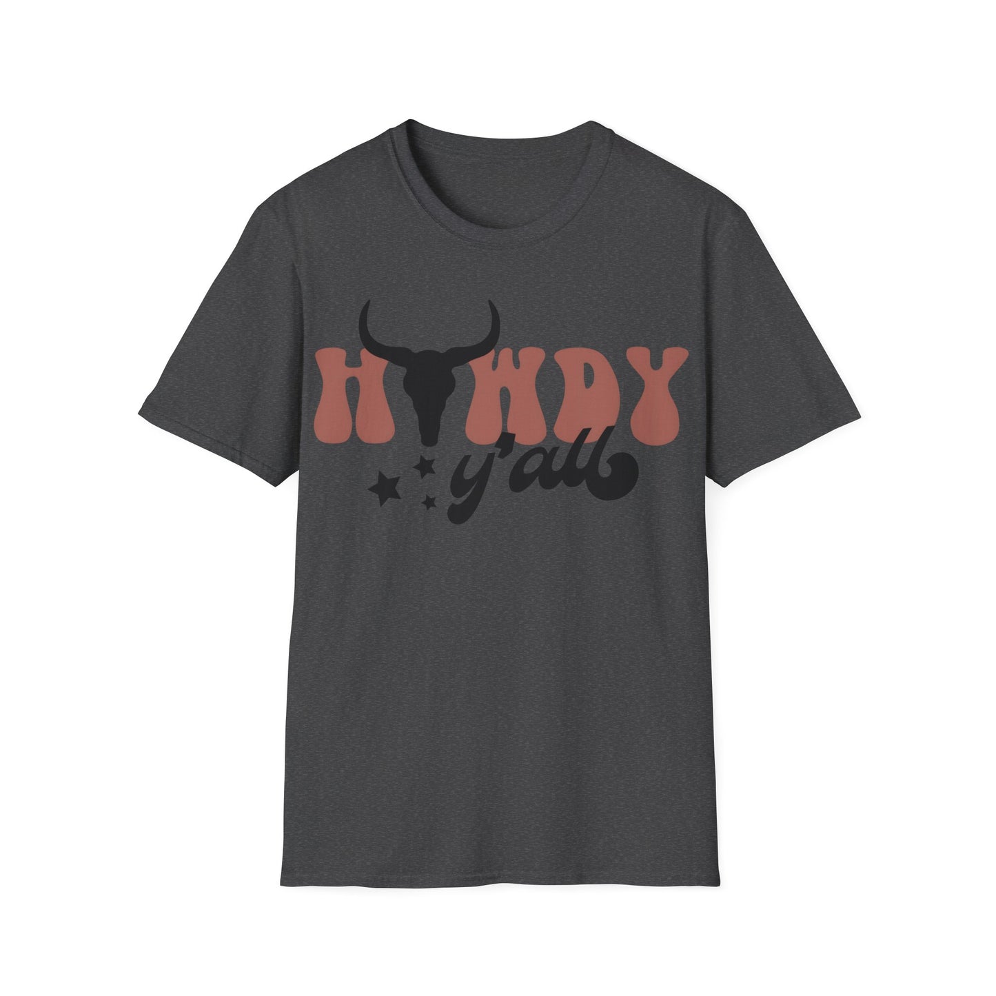 Bull Skull Western Howdy Y'all T-Shirt