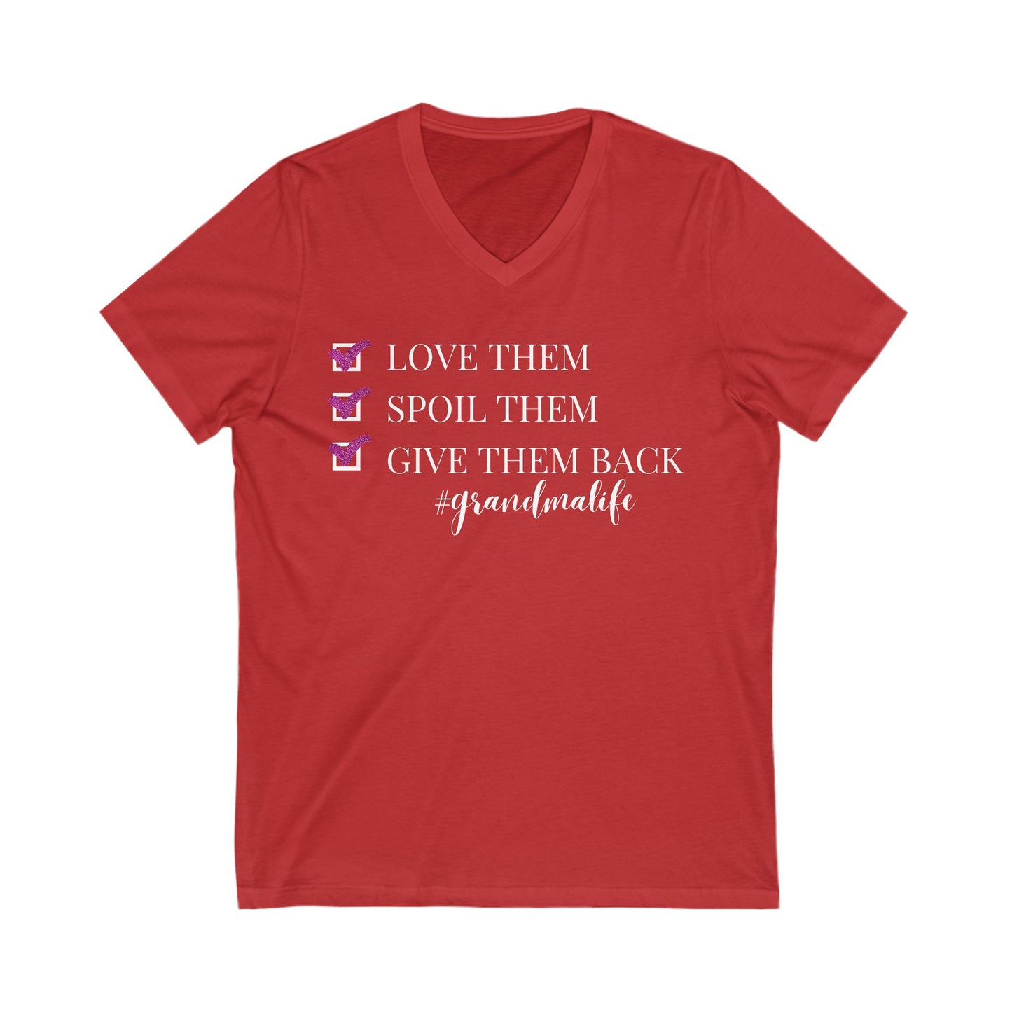 Unisex Jersey Short Sleeve V-Neck Tee