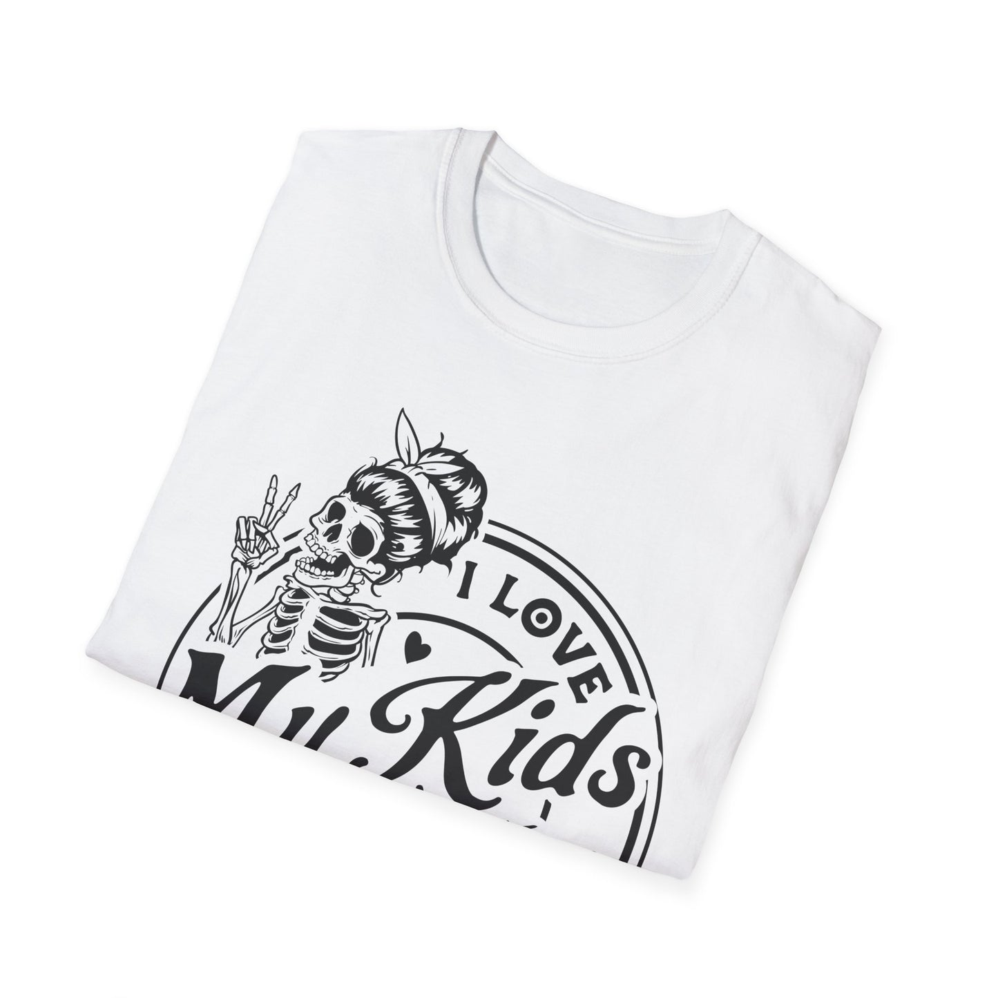 funny mom shirt, I love my kids but sometimes I wanna square up Unisex style Softstyle T-Shirt