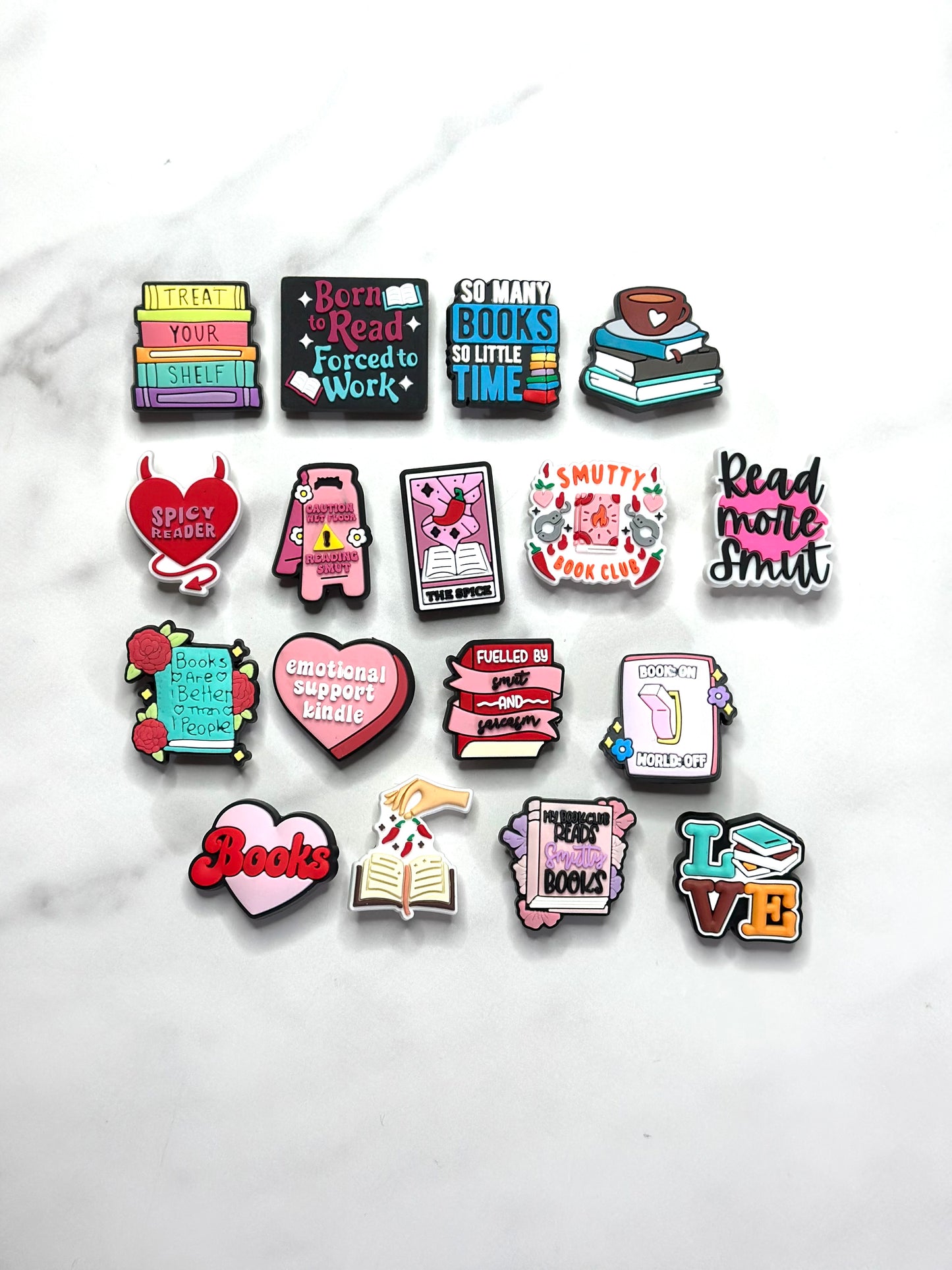 Book-Themed Charms for Crocs, Accessories for Book Lovers, bookish, smut readers Croc compatible shoe charms