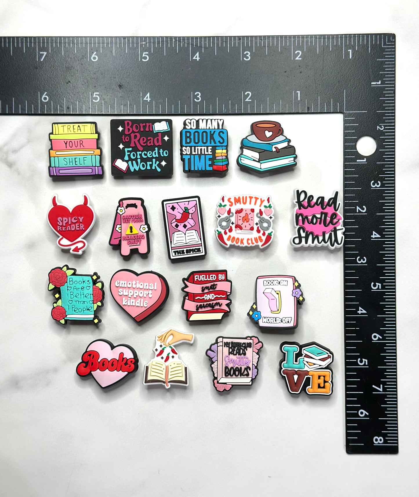 Book-Themed Charms for Crocs, Accessories for Book Lovers, bookish, smut readers Croc compatible shoe charms