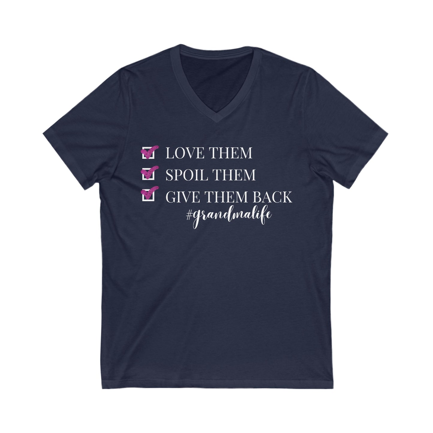 Unisex Jersey Short Sleeve V-Neck Tee